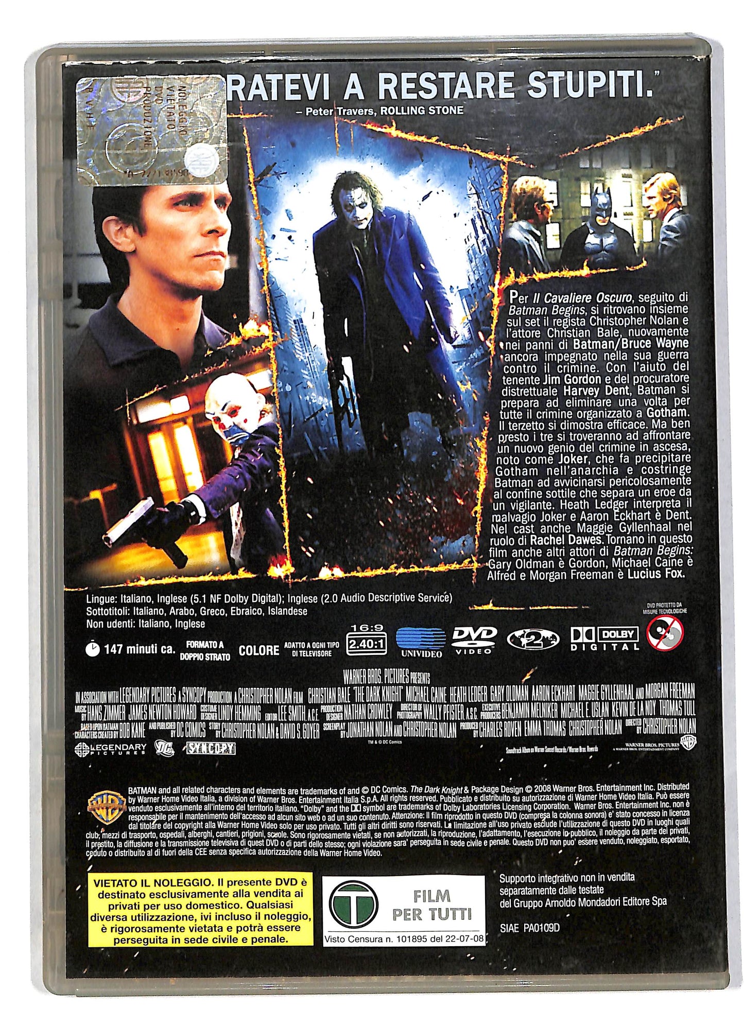 EBOND Il cavaliere oscuro EDITORIALE DVD DB563142
