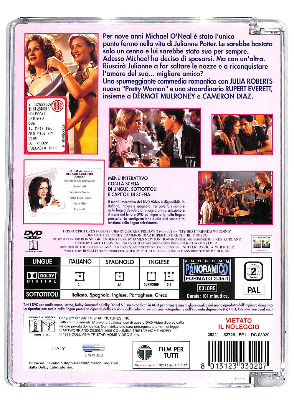 EBOND IL Matrimonio del mio Migliore Amico SJB DVD DB563910