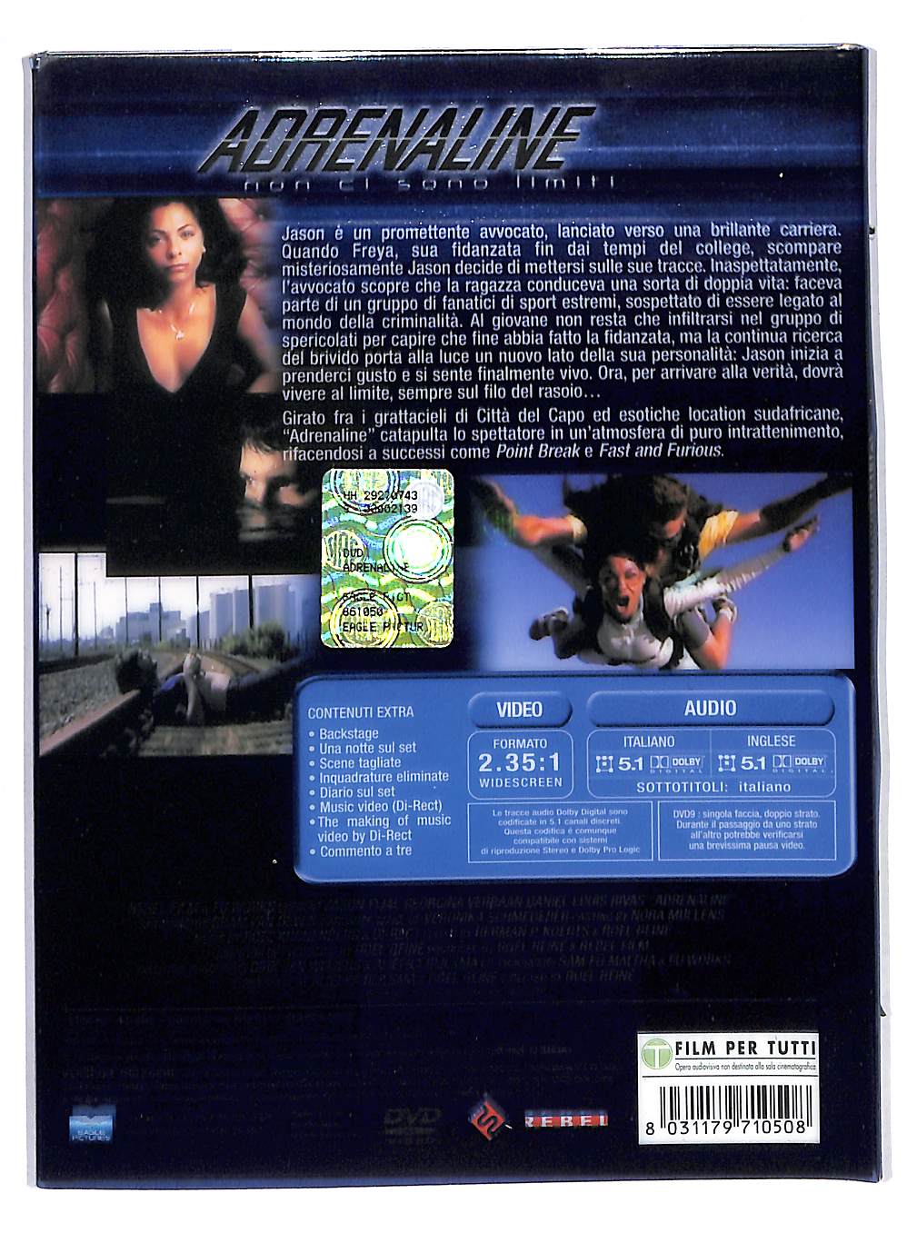 EBOND Adrenaline Non Ci Sono Limiti Di Roel Reine Digipack DVD DB564435