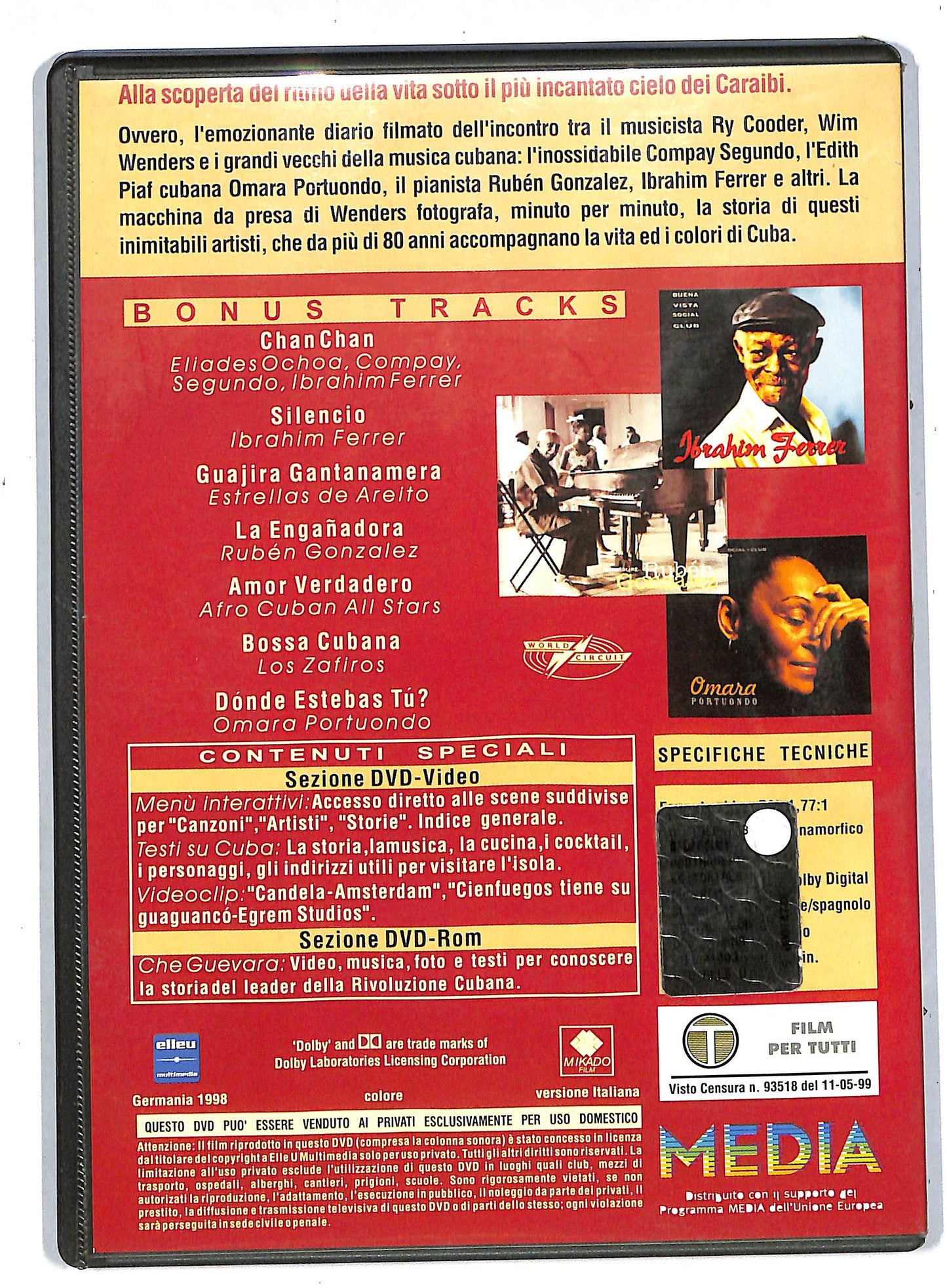 EBOND Buena Vista Social Club EDITORIALE DVD DB566318