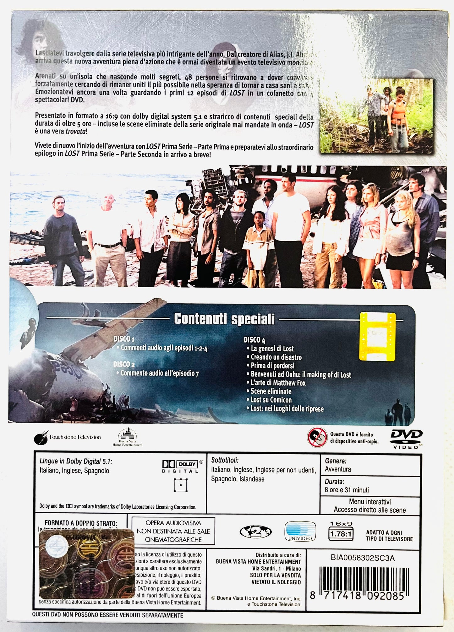 EBOND Lost - Prima Serie PartePrima - i Primi 12 Episodi DVD DB566842