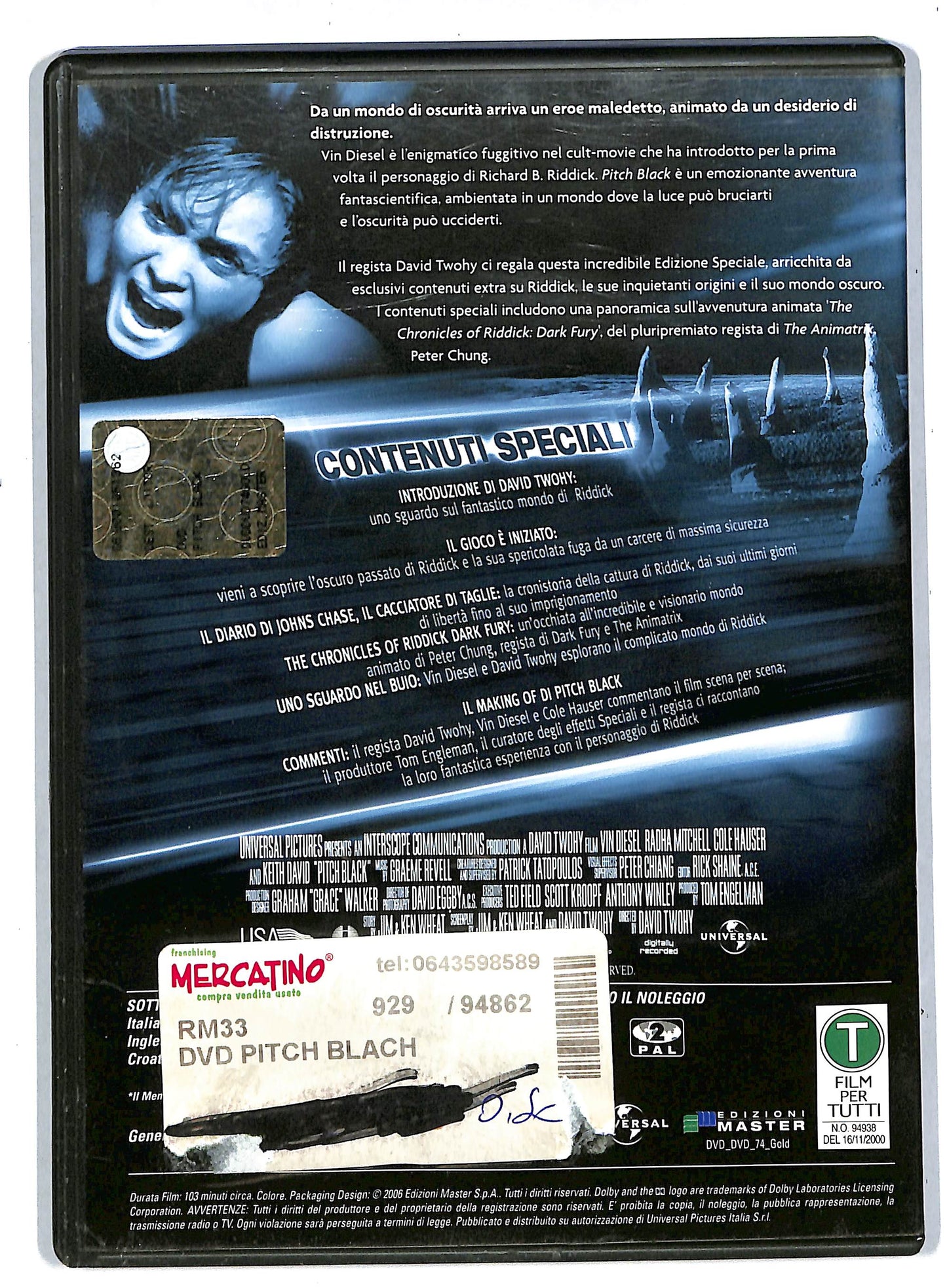 EBOND Pitch black EDITORIALE DVD DB567937