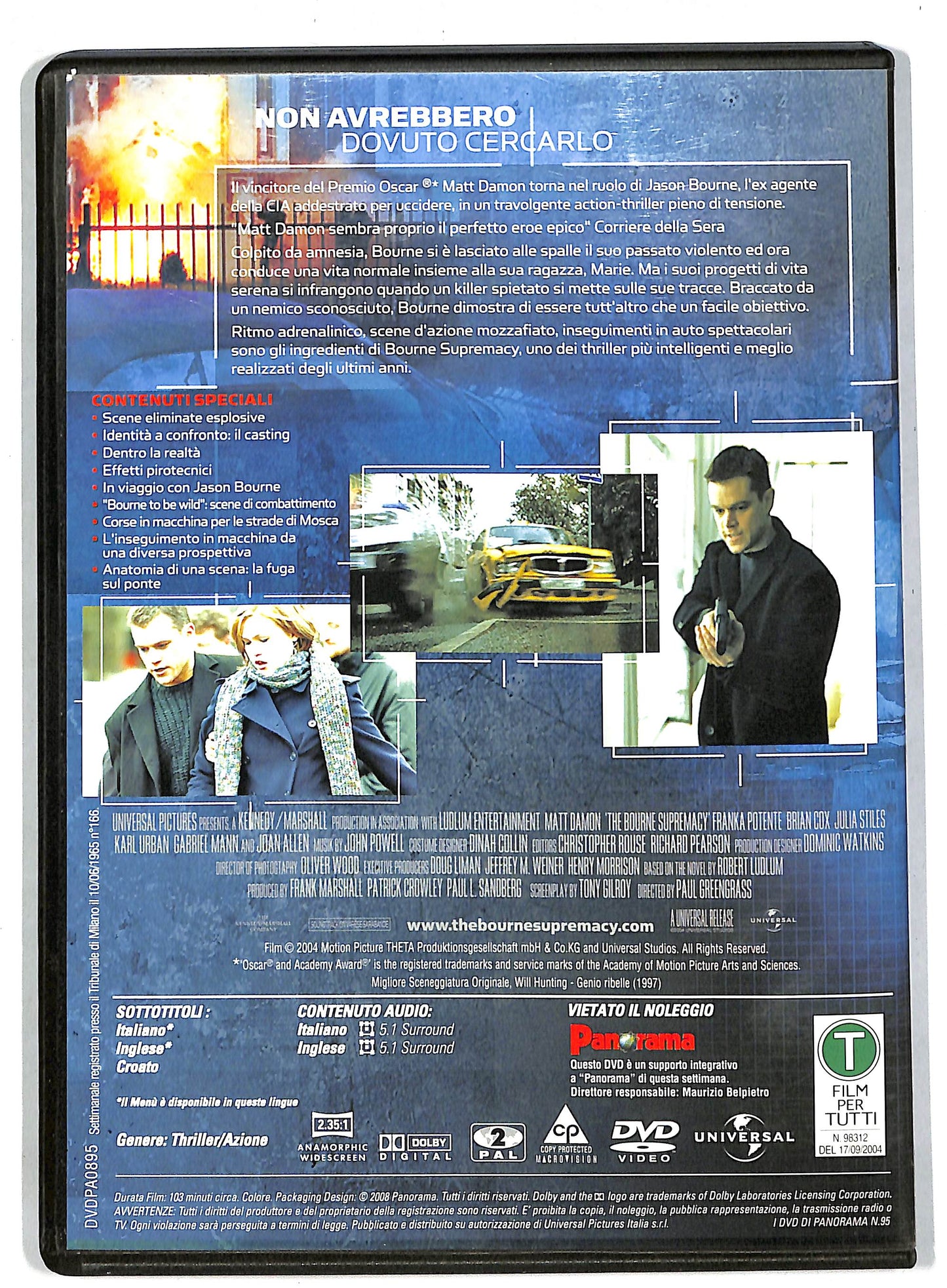 EBOND The Bourne Supremacy EDITORIALE DVD DB568641