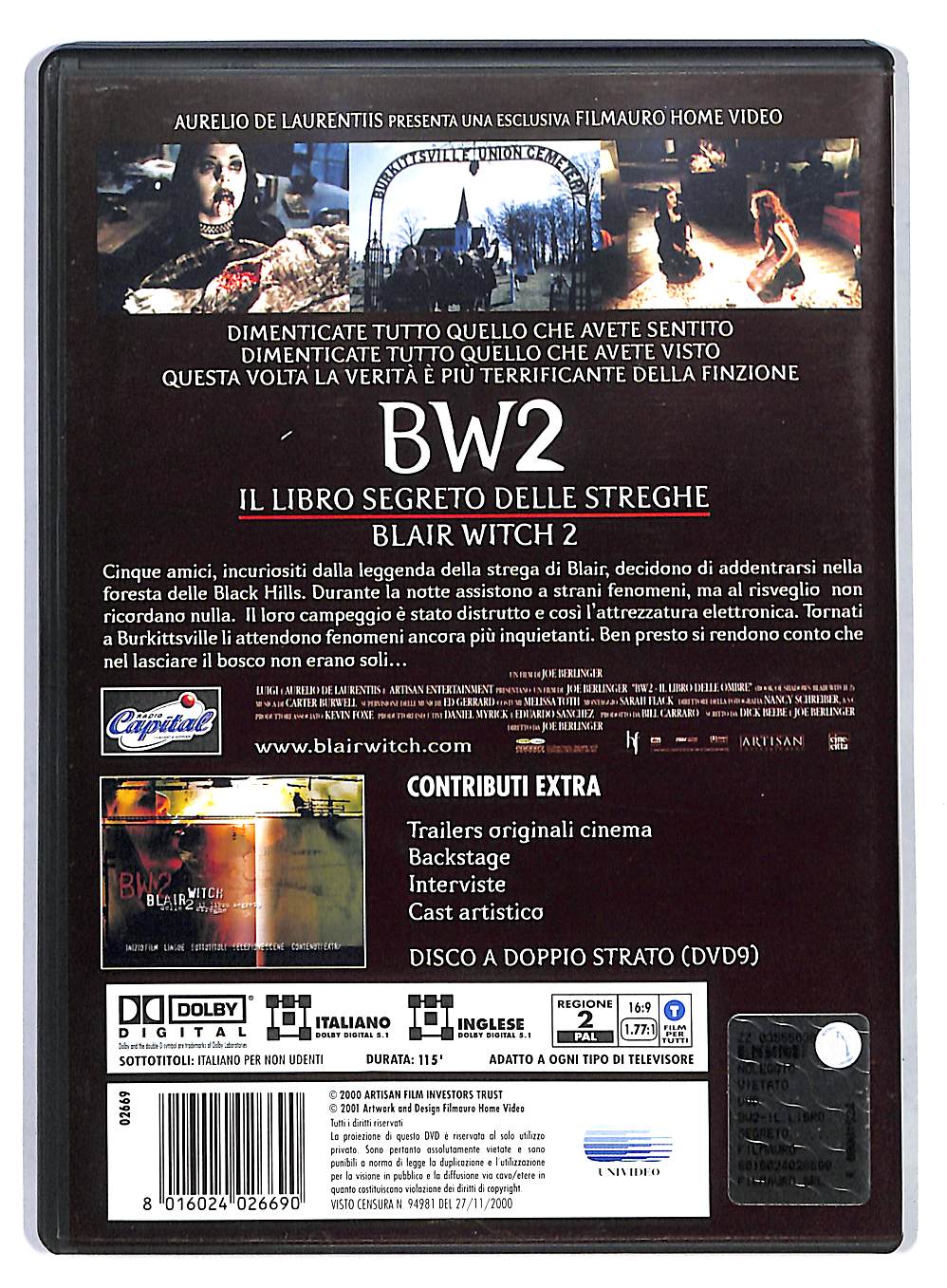 EBOND Il libro segreto delle streghe - Blair Witch 2 DVD DB569802