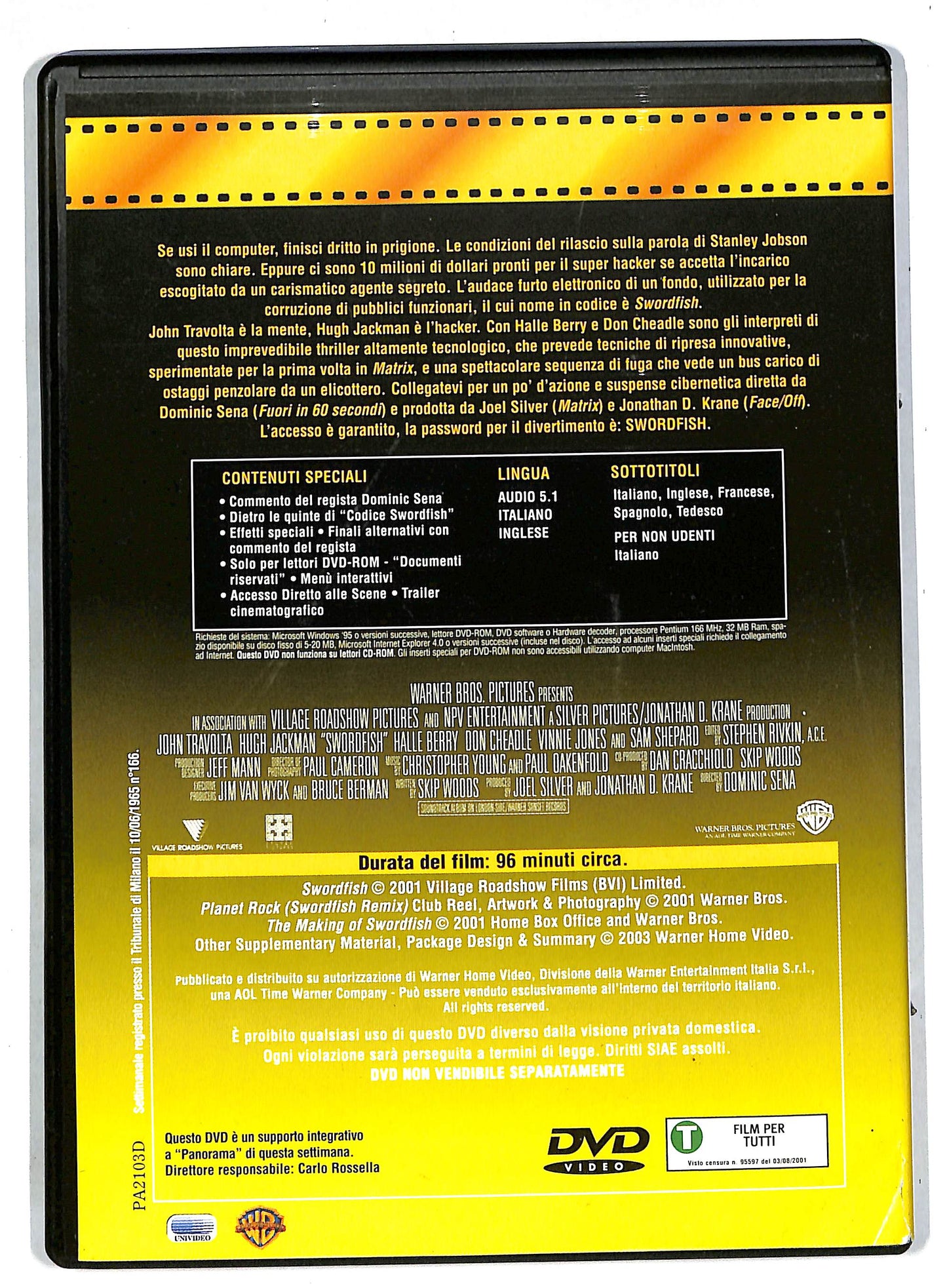 EBOND Codice Swordfish EDITORIALE DVD DB570113
