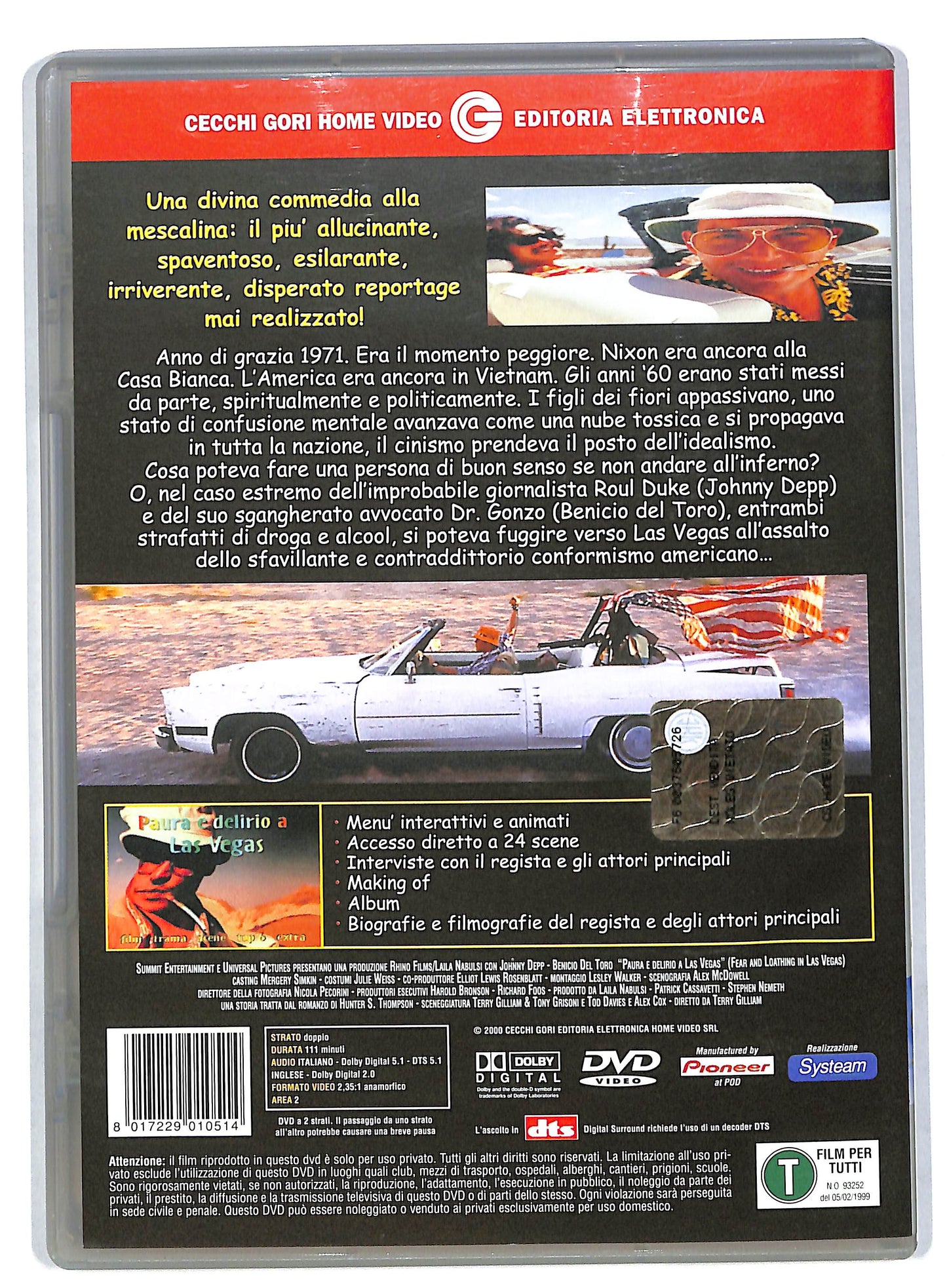 EBOND Paura e delirio a las vegas DVD DB570129
