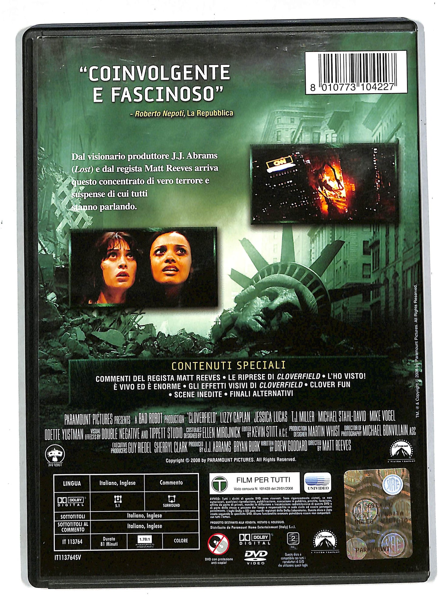 EBOND Cloverfield DVD DB570656