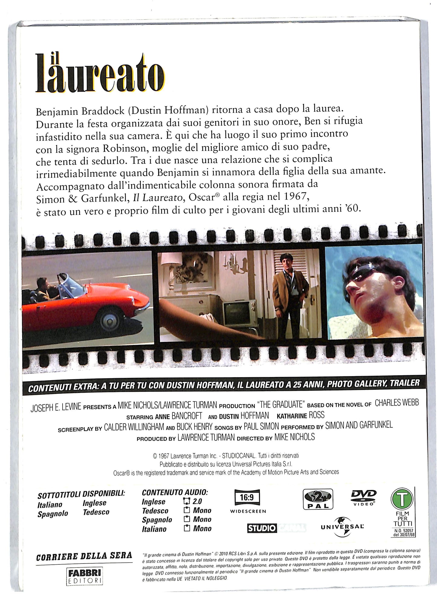 EBOND Il Laureato EDITORIALE Slipcase DVD DB570854