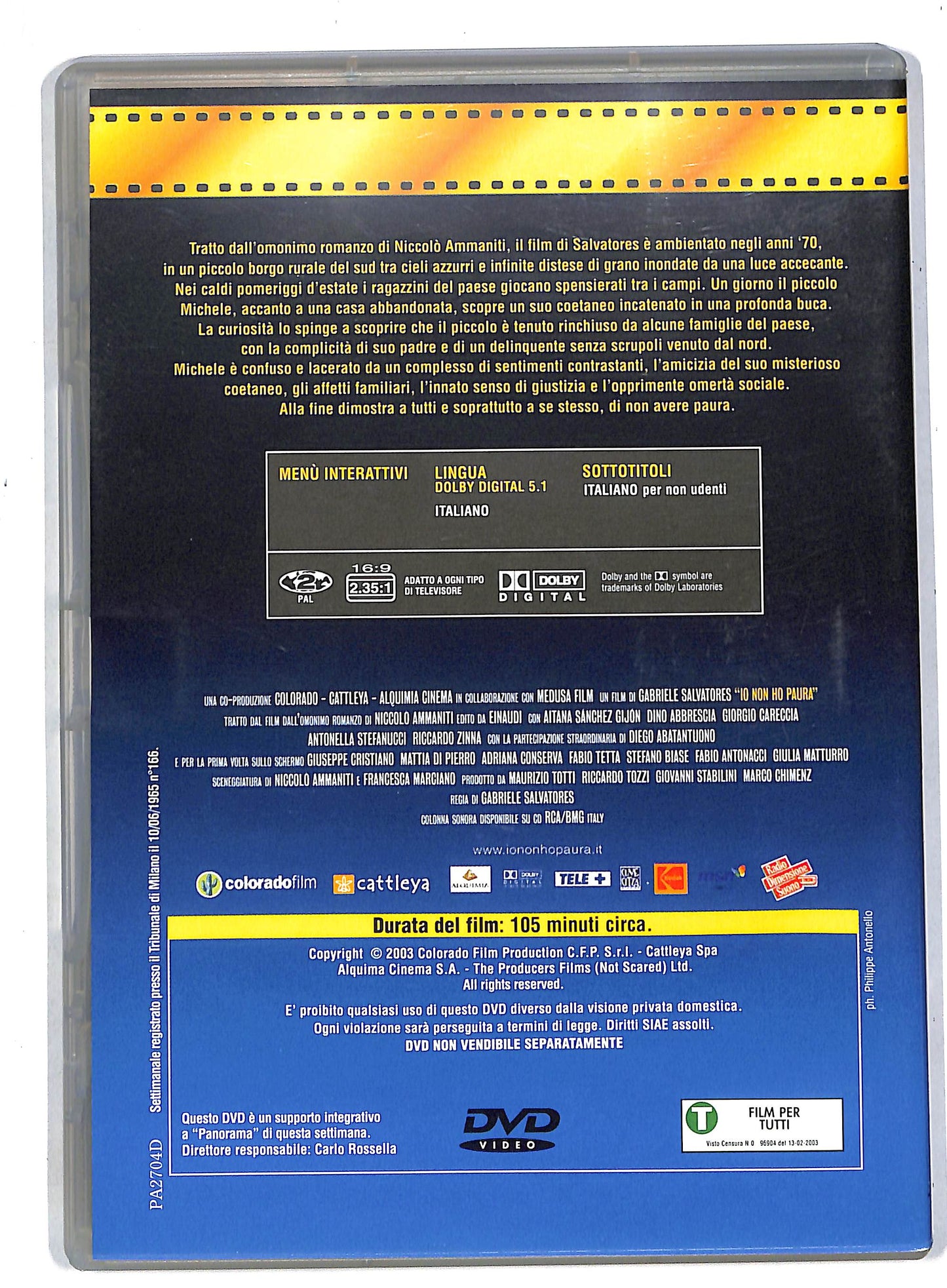EBOND Io non ho paura EDITORIALE DVD DB570857