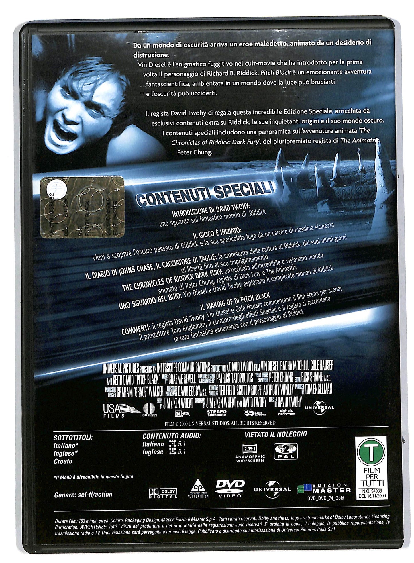 EBOND Pitch black EDITORIALE DVD DB571137