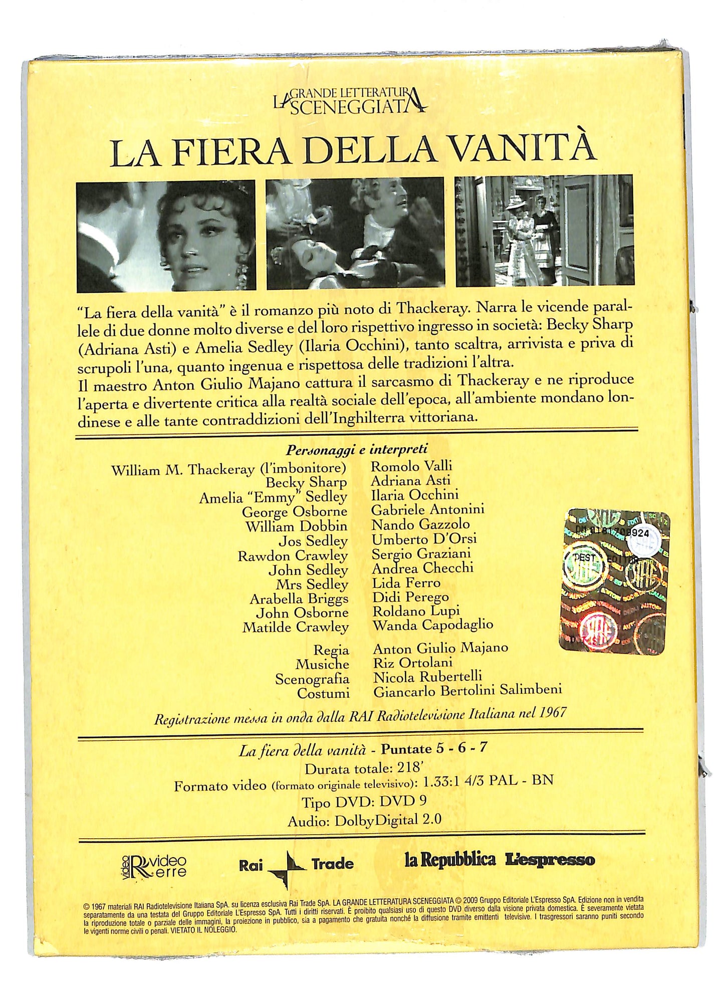 EBOND La fiera della vanita puntate 5 - 7 EDITORIALE DIGIPACK DVD DB573140