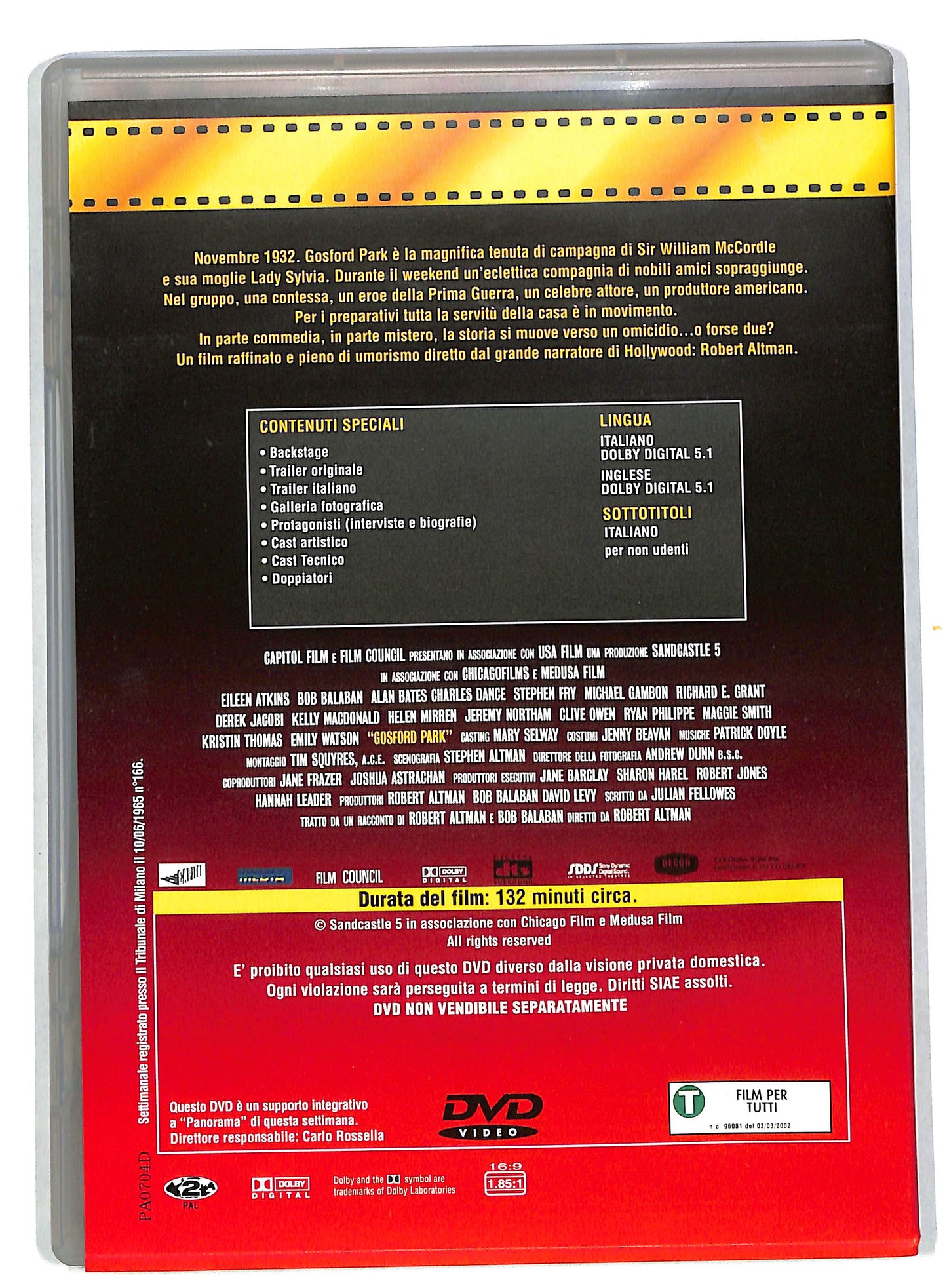 EBOND Gosford Park EDITORIALE DVD DB576652