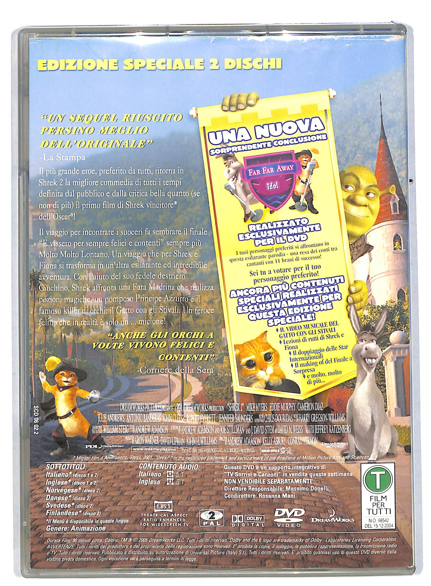 EBOND Shrek 2 - EDIZIONE SPECIALE 2 dischi EDITORIALE DVD DB578663
