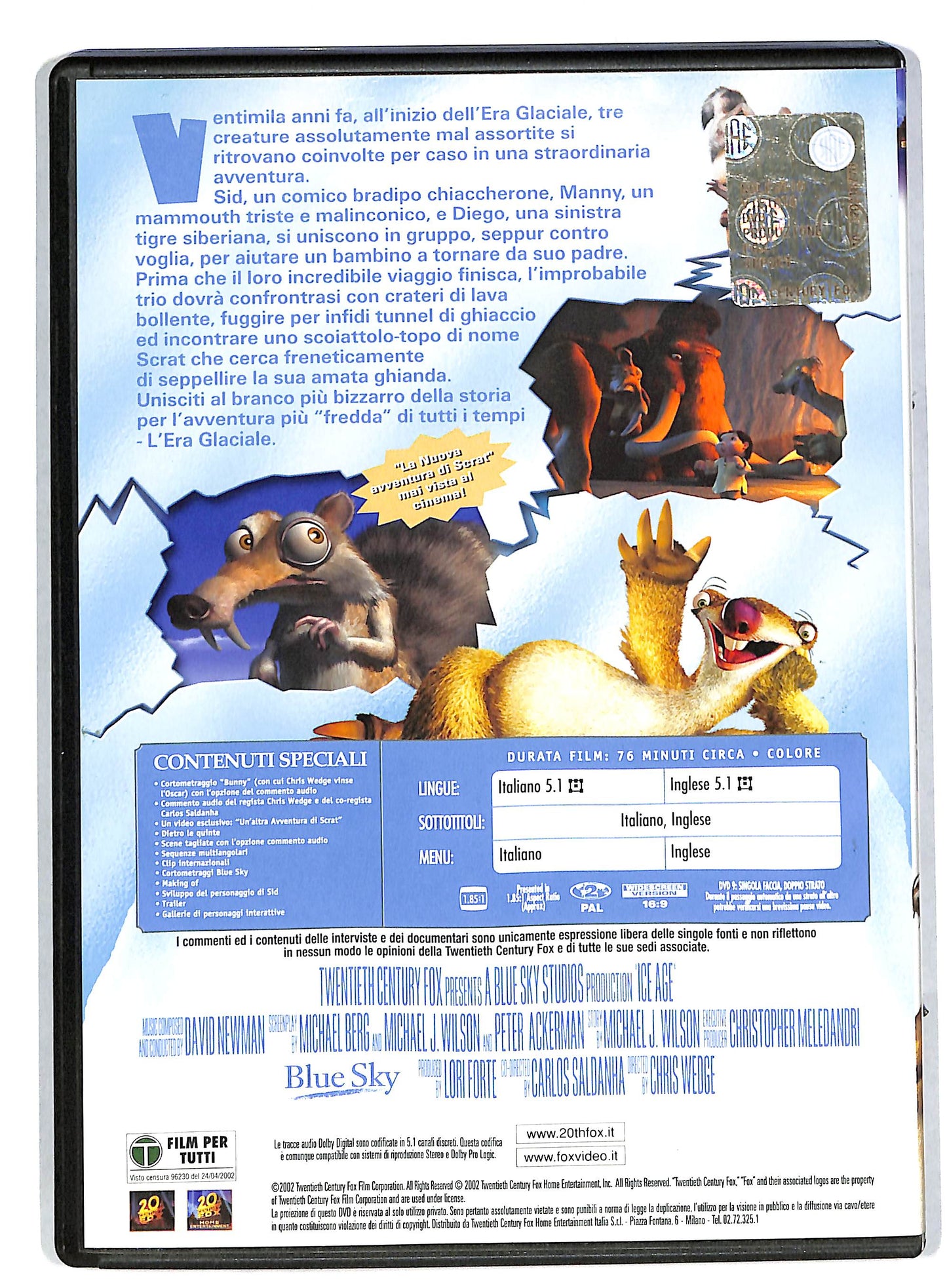 EBOND L'era glaciale EDITORIALE DVD DB579607