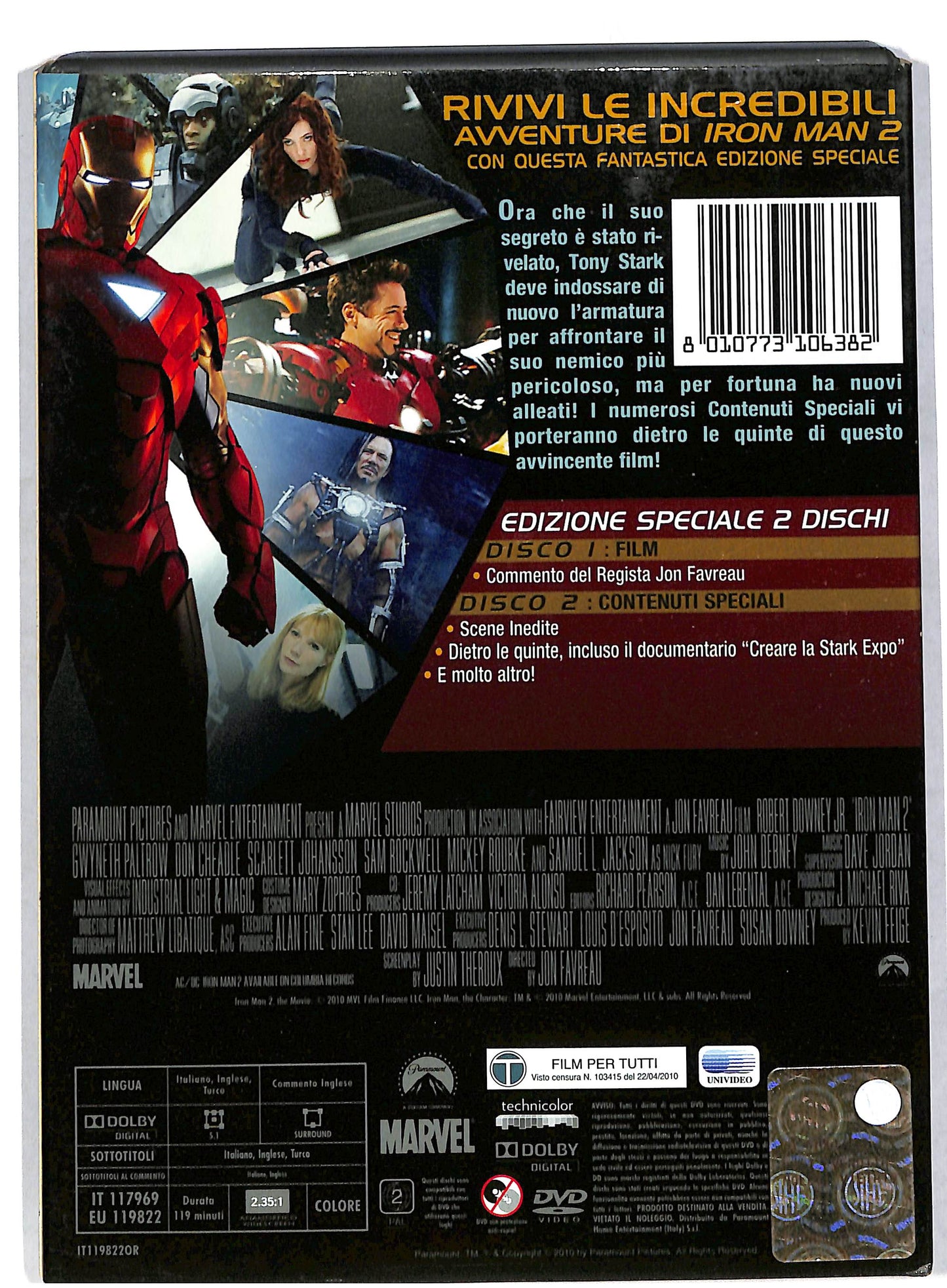EBOND Iron Man 2 SLIPCASE EDIZIONE SPECIALE DVD DB579618
