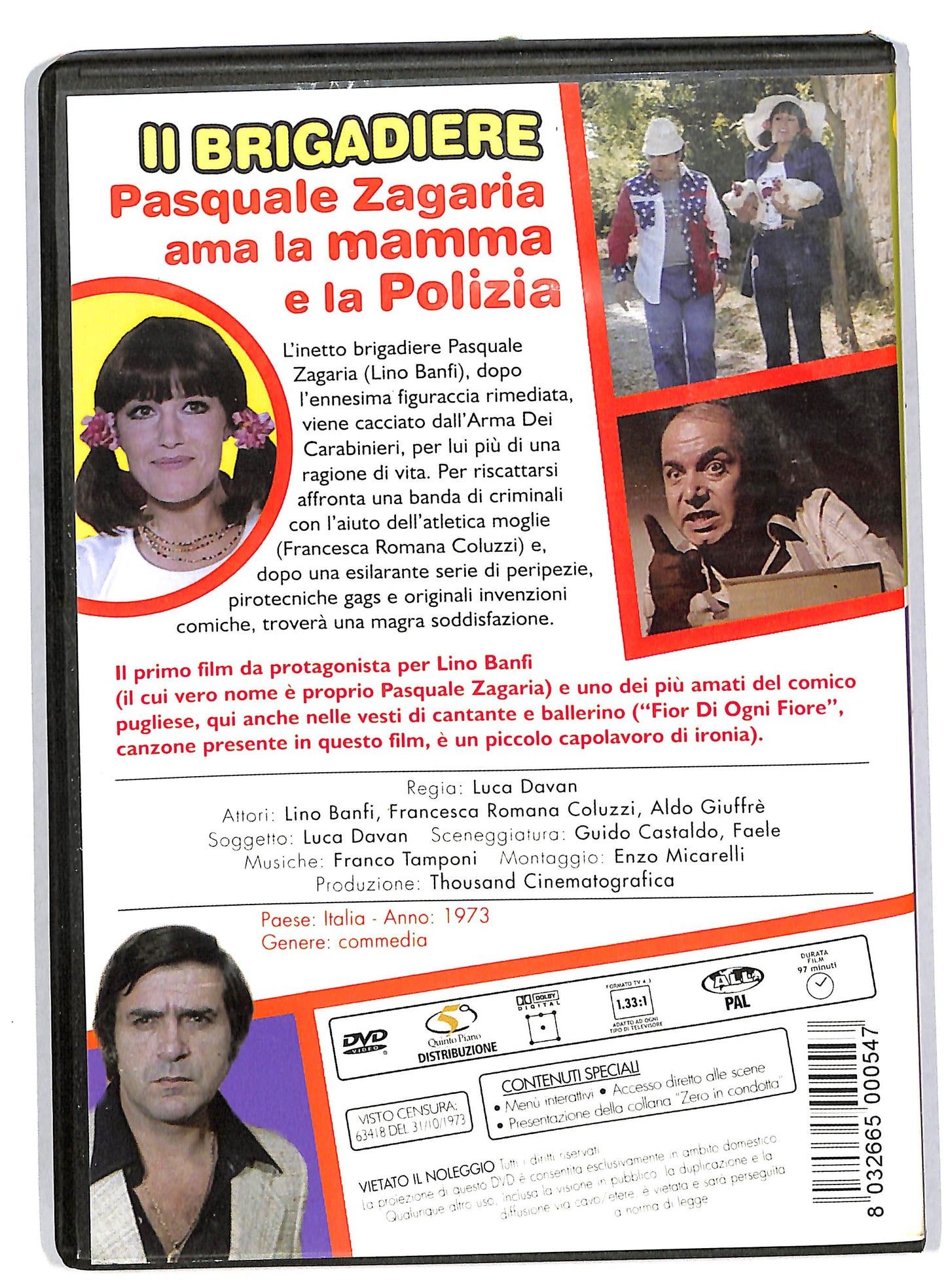 EBOND Il brigadiere Pasquale Zagaria ama la mamma e la polizia DVD DB579664