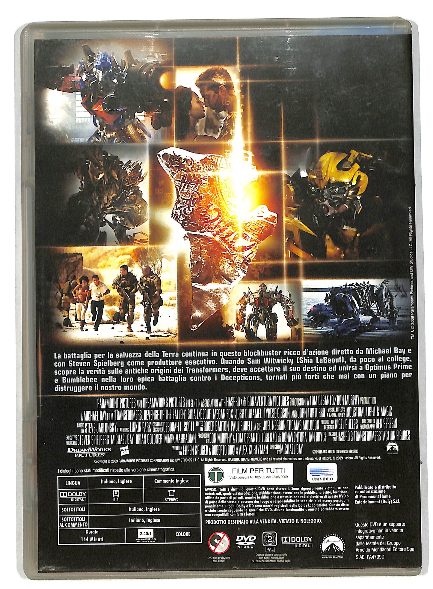 EBOND Transformers La vendetta del caduto EDITORIALE DVD DB579847