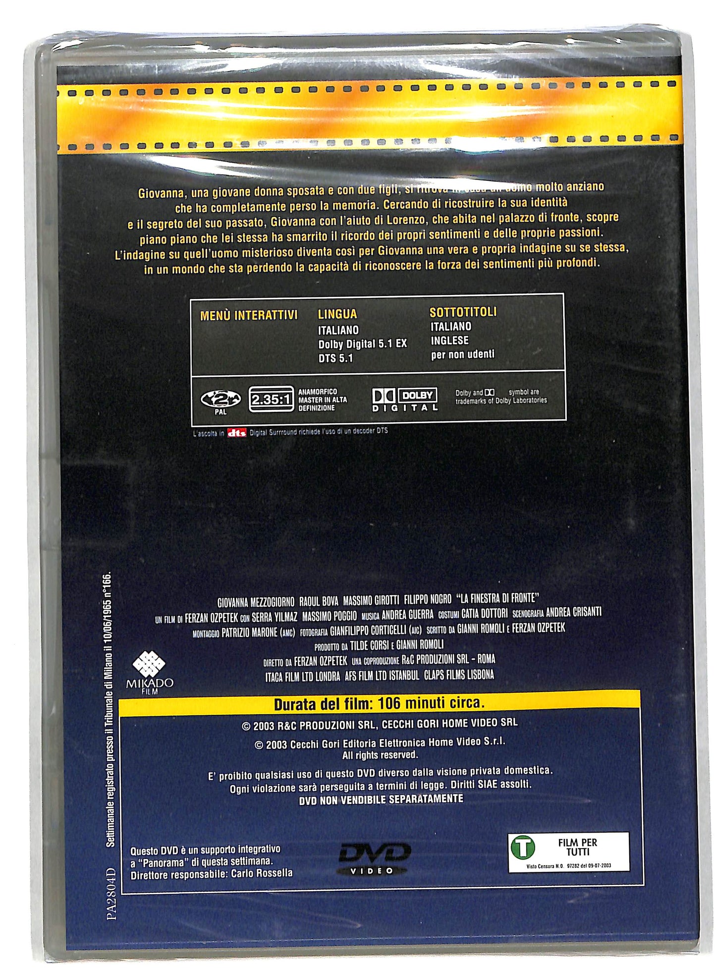 EBOND La finestra di fronte EDITORIALE DVD DB579865