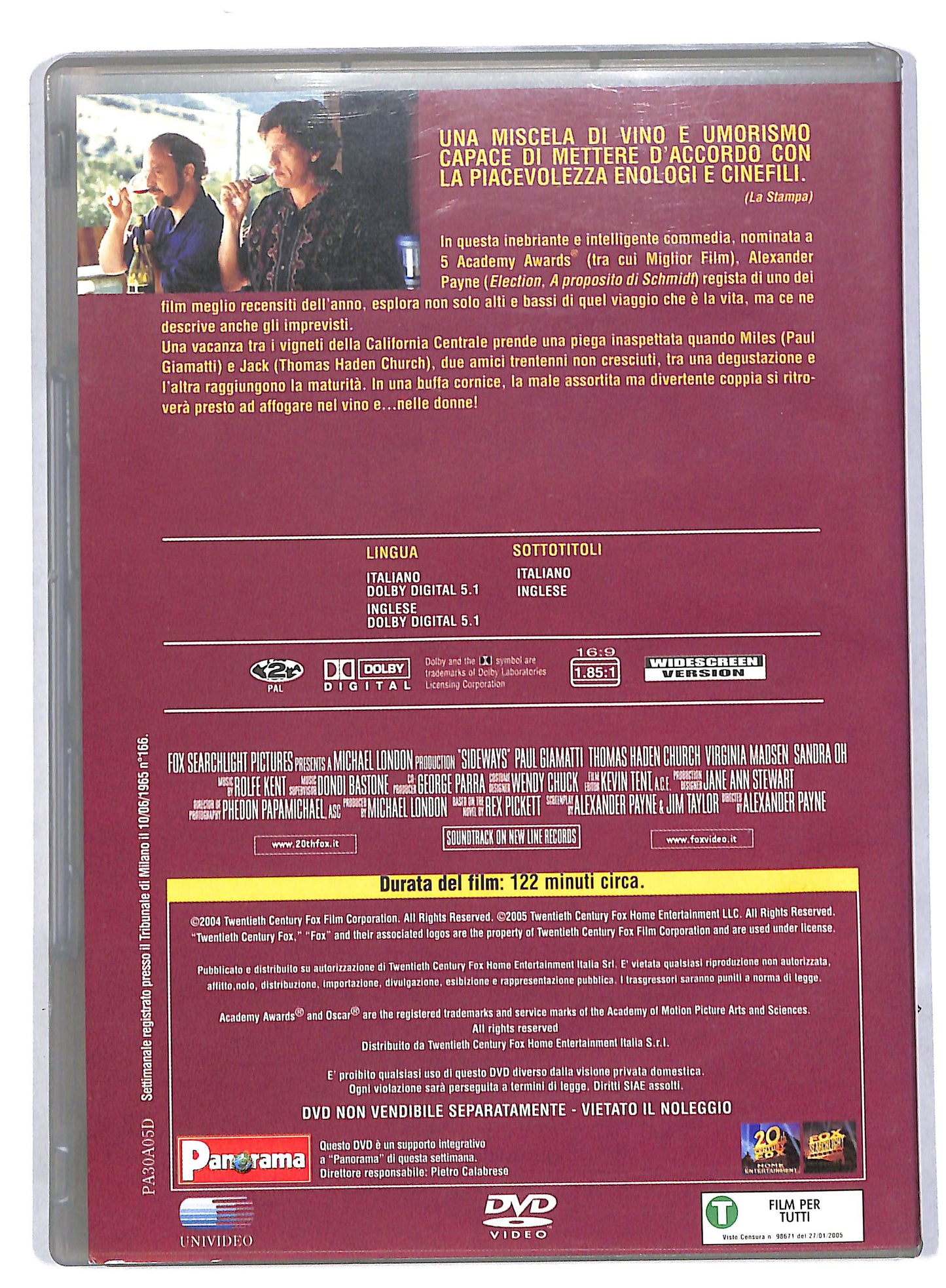 EBOND Sideways In viaggio con Jack EDITORIALE DVD DB580102