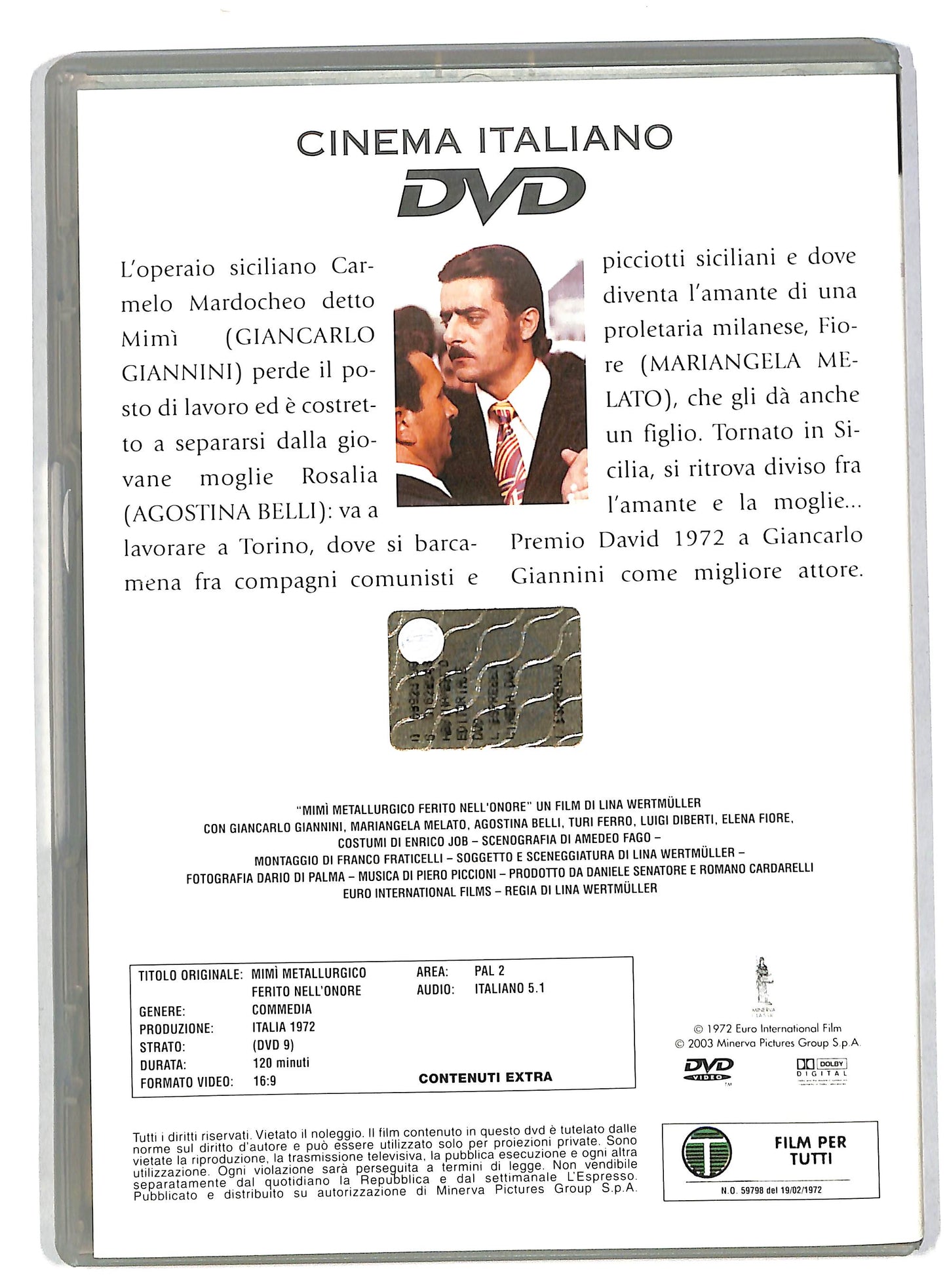 EBOND Mimi metallurgico finito nell'onore EDITORIALE DVD DB580139