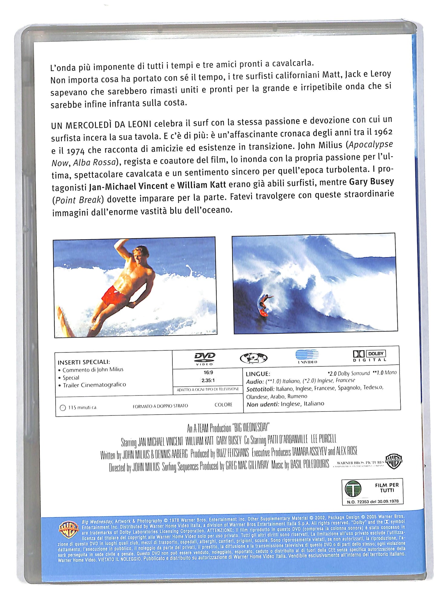 EBOND Un mercoledi da leoni EDITORIALE DVD DB580932