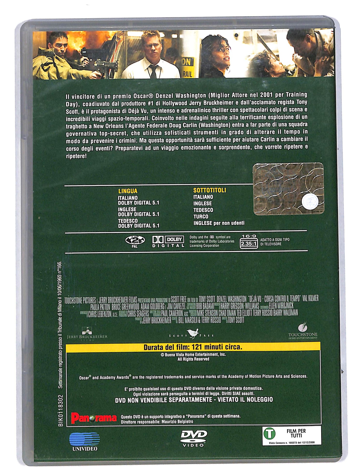 EBOND Deja vu - Corsa contro il tempo EDITORIALE DVD DB580960