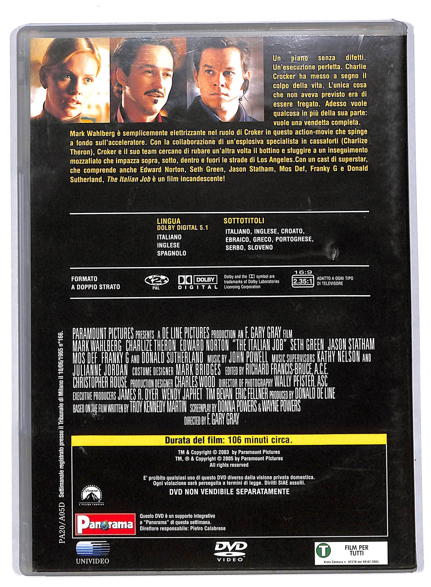 EBOND The Italian Job EDITORIALE DVD DB580964