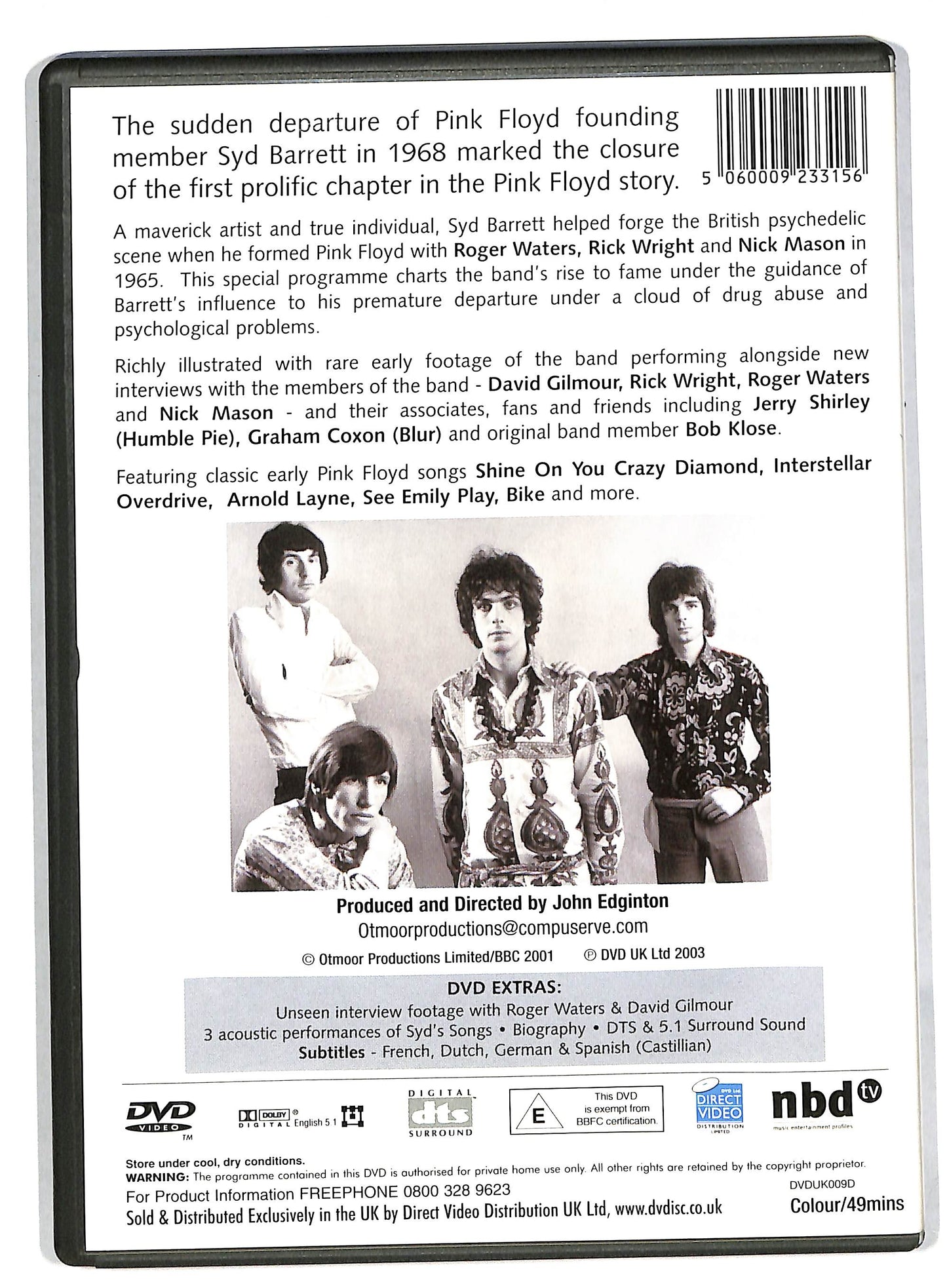 EBOND The Pink Floyd & Syd Barrett Story DVD DB581115