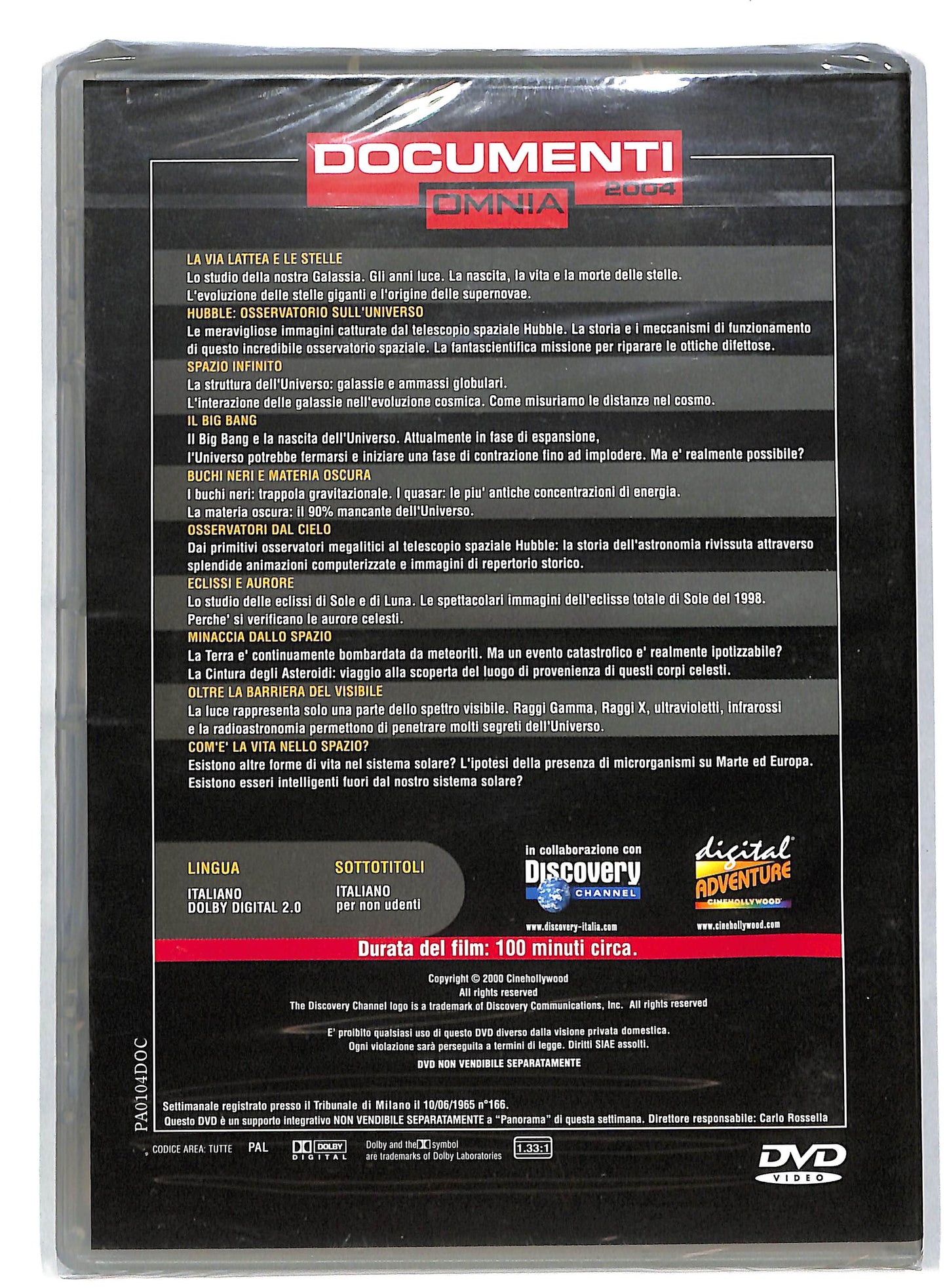 EBOND Dal Big bang ai buchi neri vol.1 EDITORIALE DVD DB582412