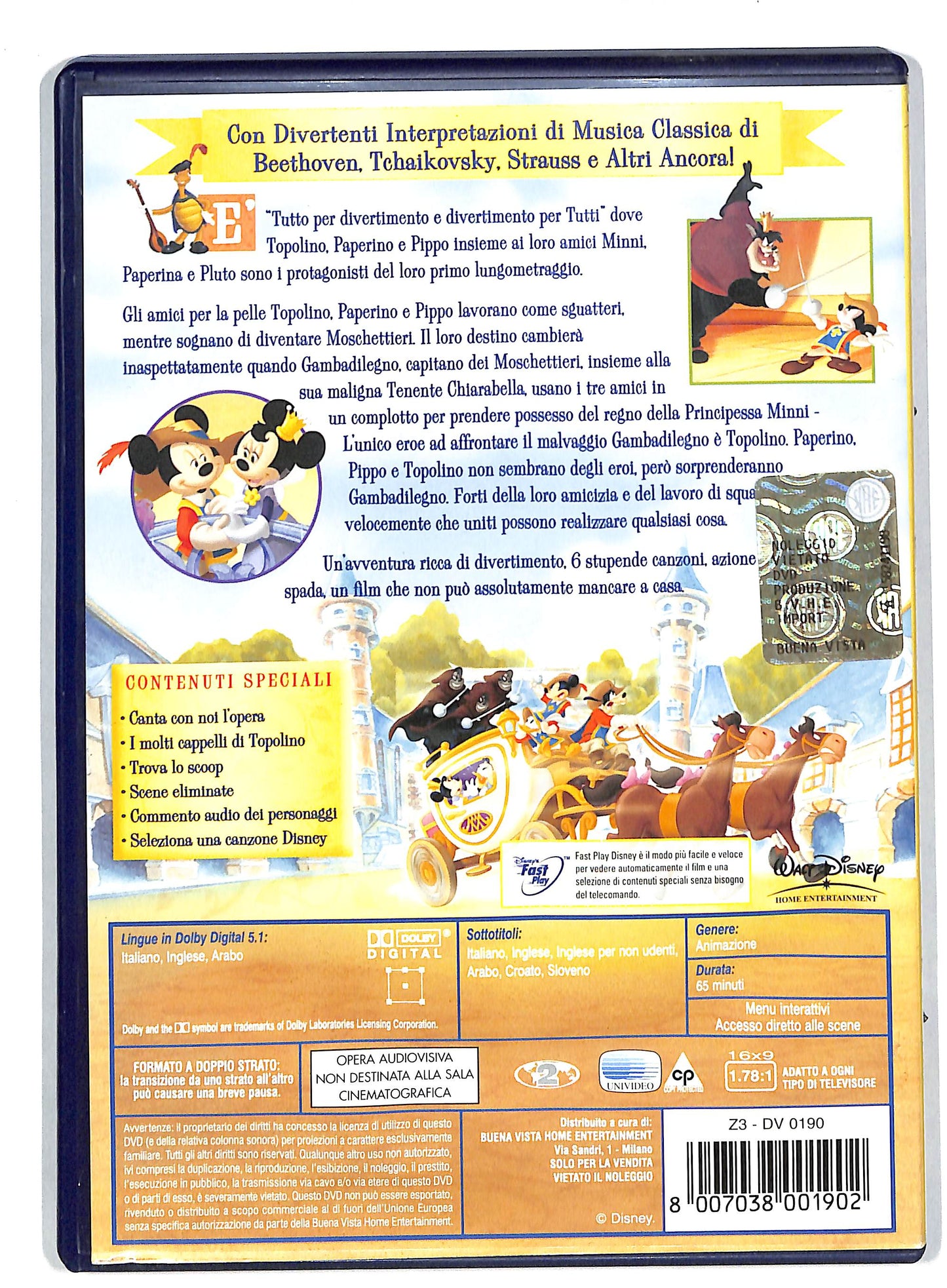 EBOND I Tre Moschettieri - Topolino Paperino Pippo DVD DB582439