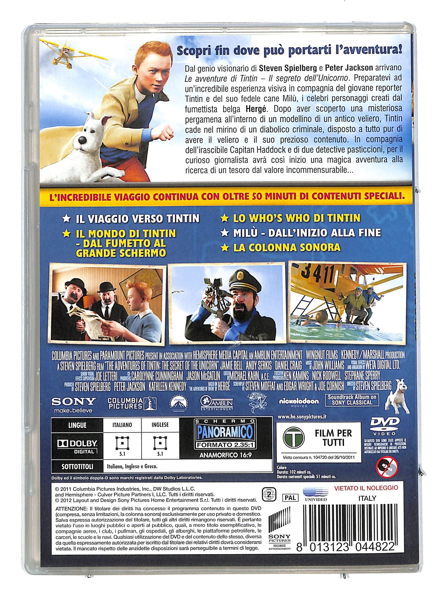 EBOND Le Avventure Di Tintin - Il Segreto Dell'Unicorno slimcase DVD DB582444