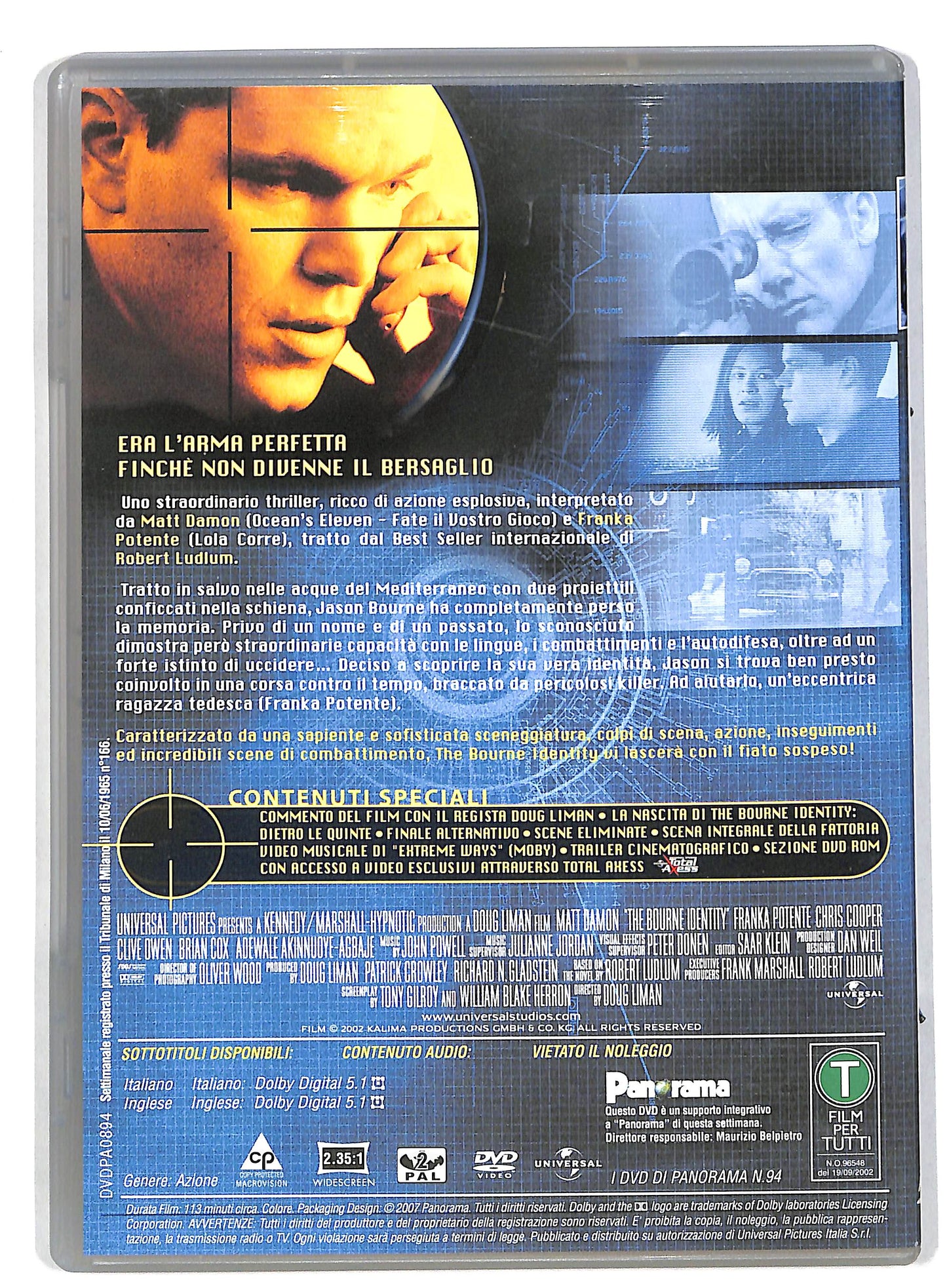 EBOND The Bourne Identity EDITORIALE DVD DB583643