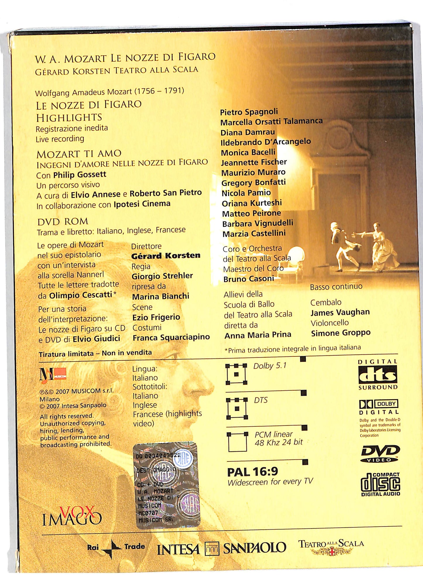 EBOND W.A. Mozart - Le nozze di Figaro EDITORIALE DIGIPACK DVD DB583650
