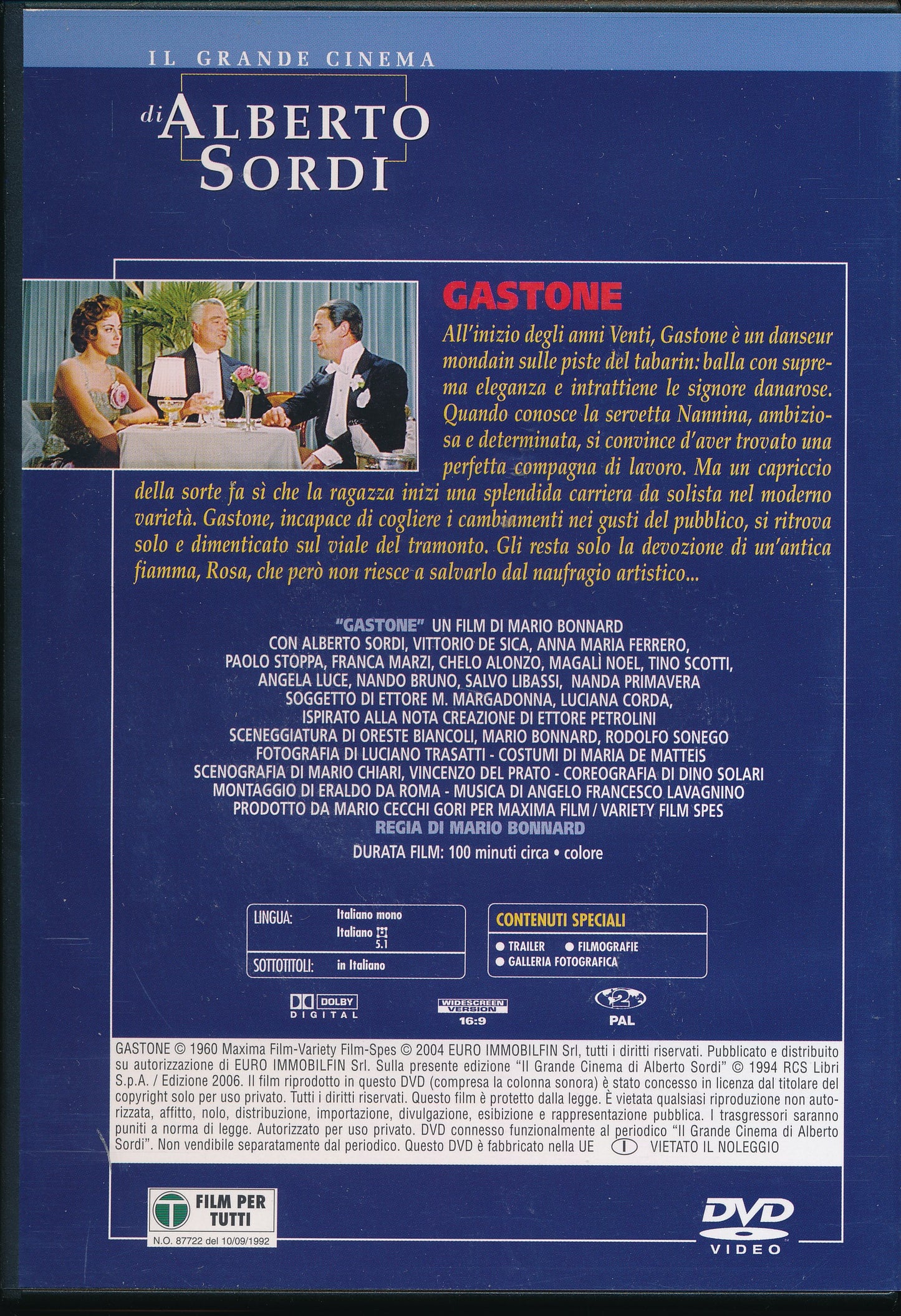 EBOND Gastone - Il grande cinema di Alberto Sordi - Fabbri Editori