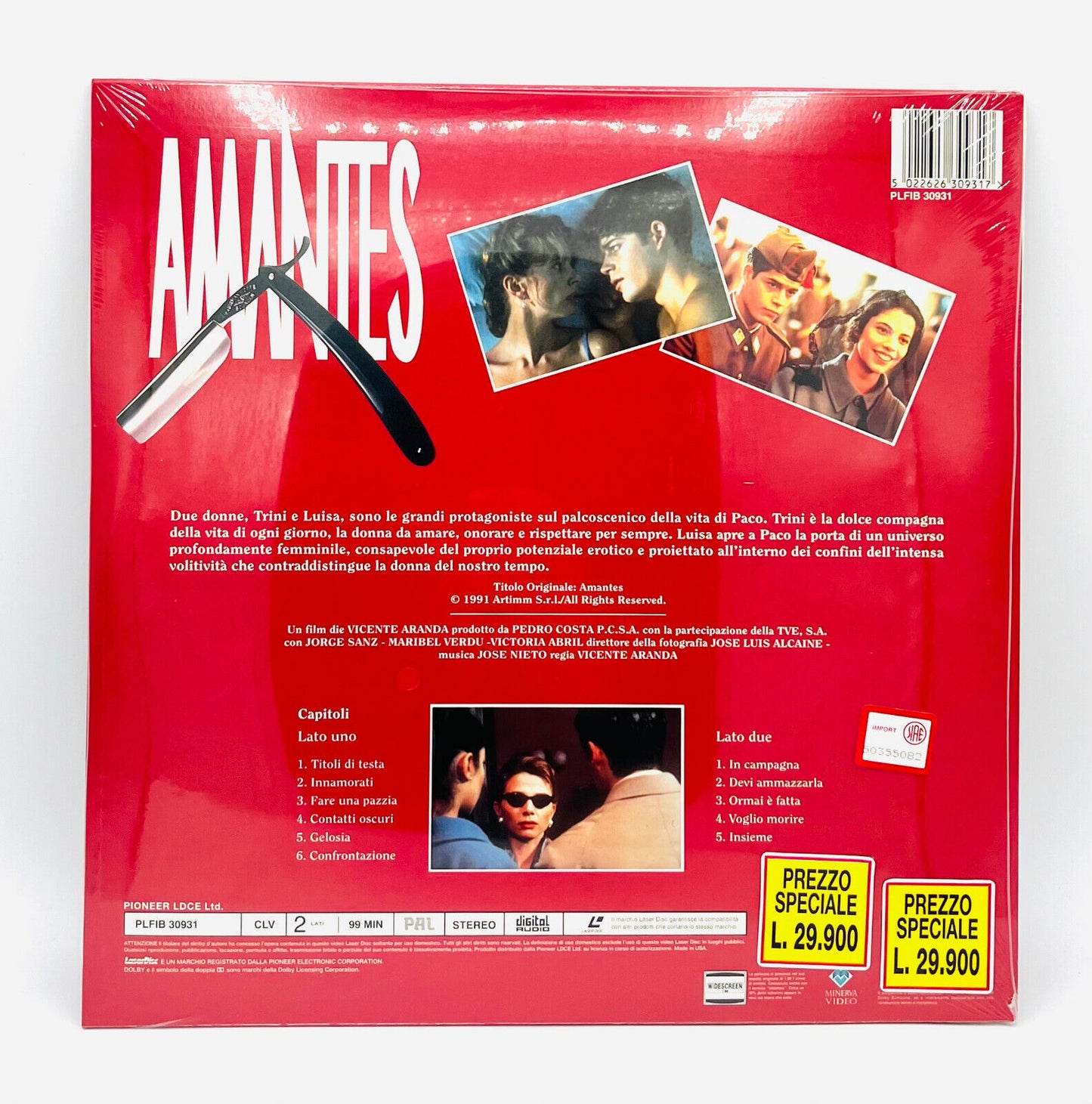EBOND Victoria Abril In Amantes - Laser Disc Pal
