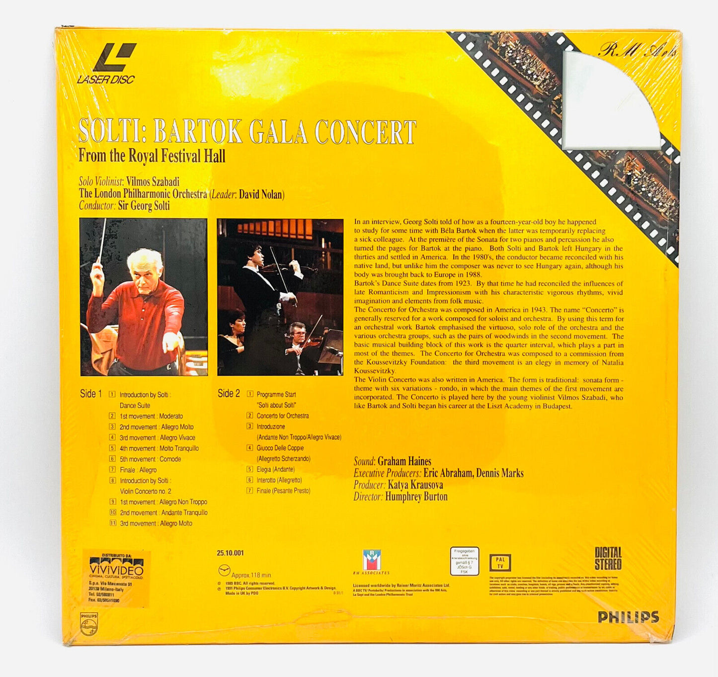 EBOND Solti: Bartok Gala Concert - From The Royal Festival Hall - Laser Disc Pal