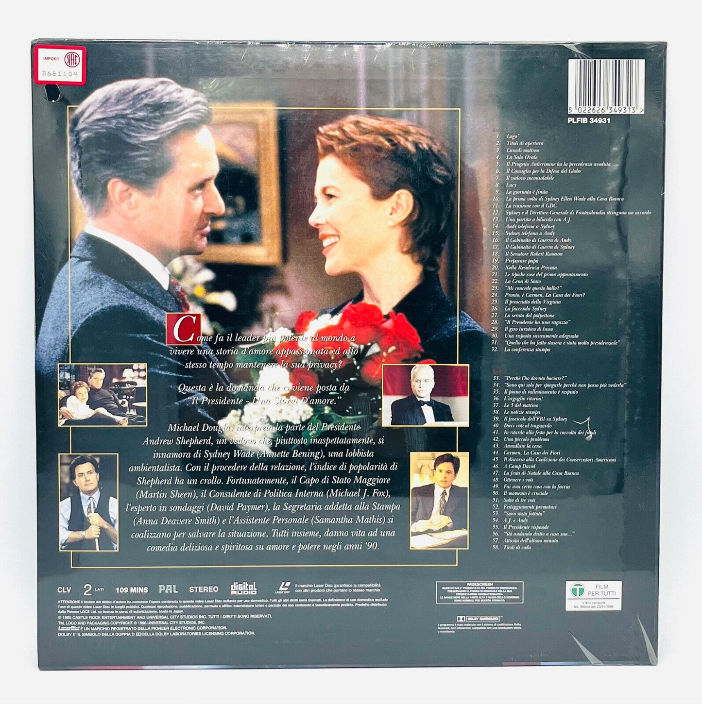 EBOND Il Presidente Una Storia D'amore - Laser Disc Pal