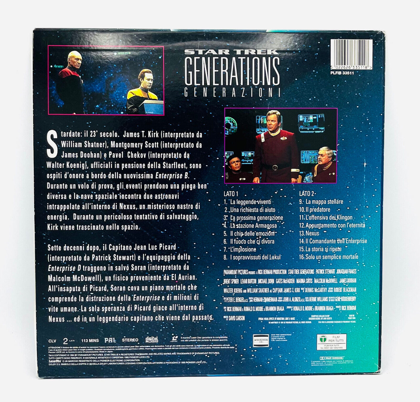 EBOND Star Trek Generations - Laser Disc Pal
