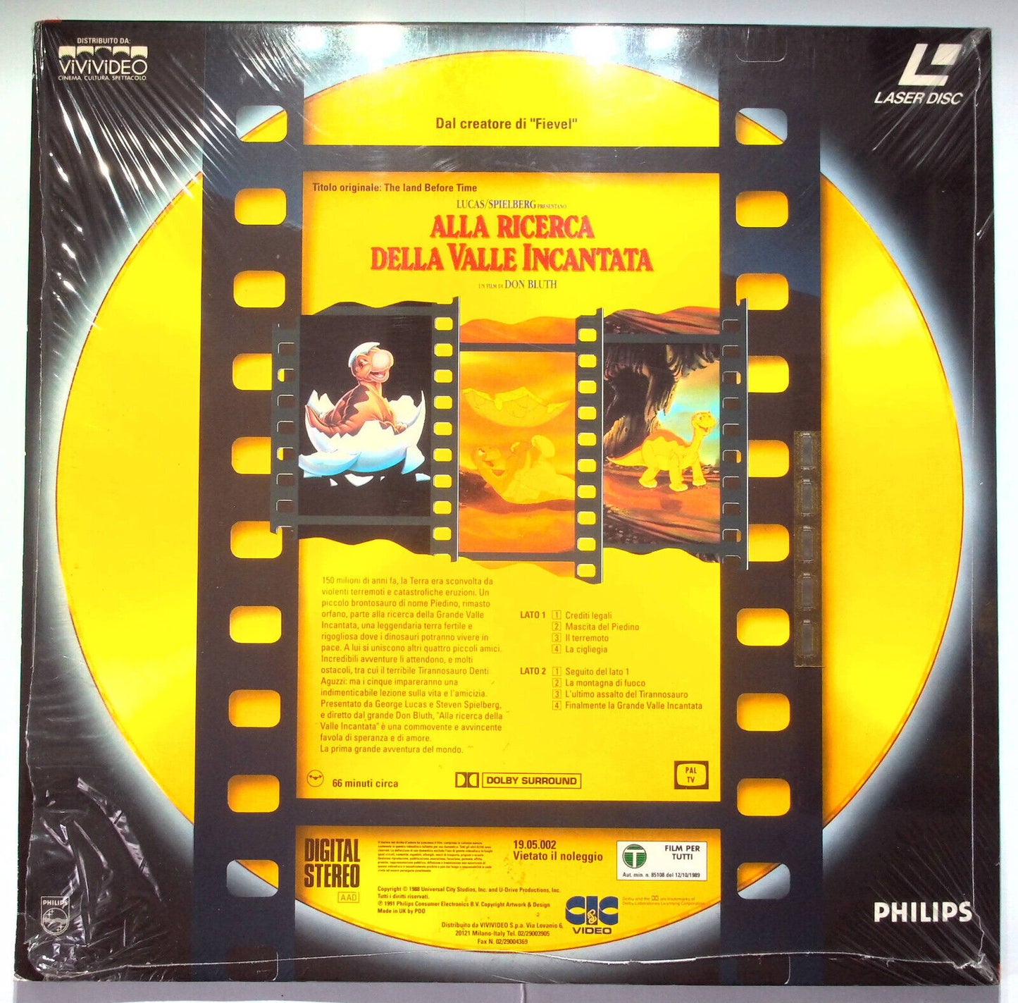 EBOND Alla Ricerca Della Valle Incantata - Laser Disc Pal