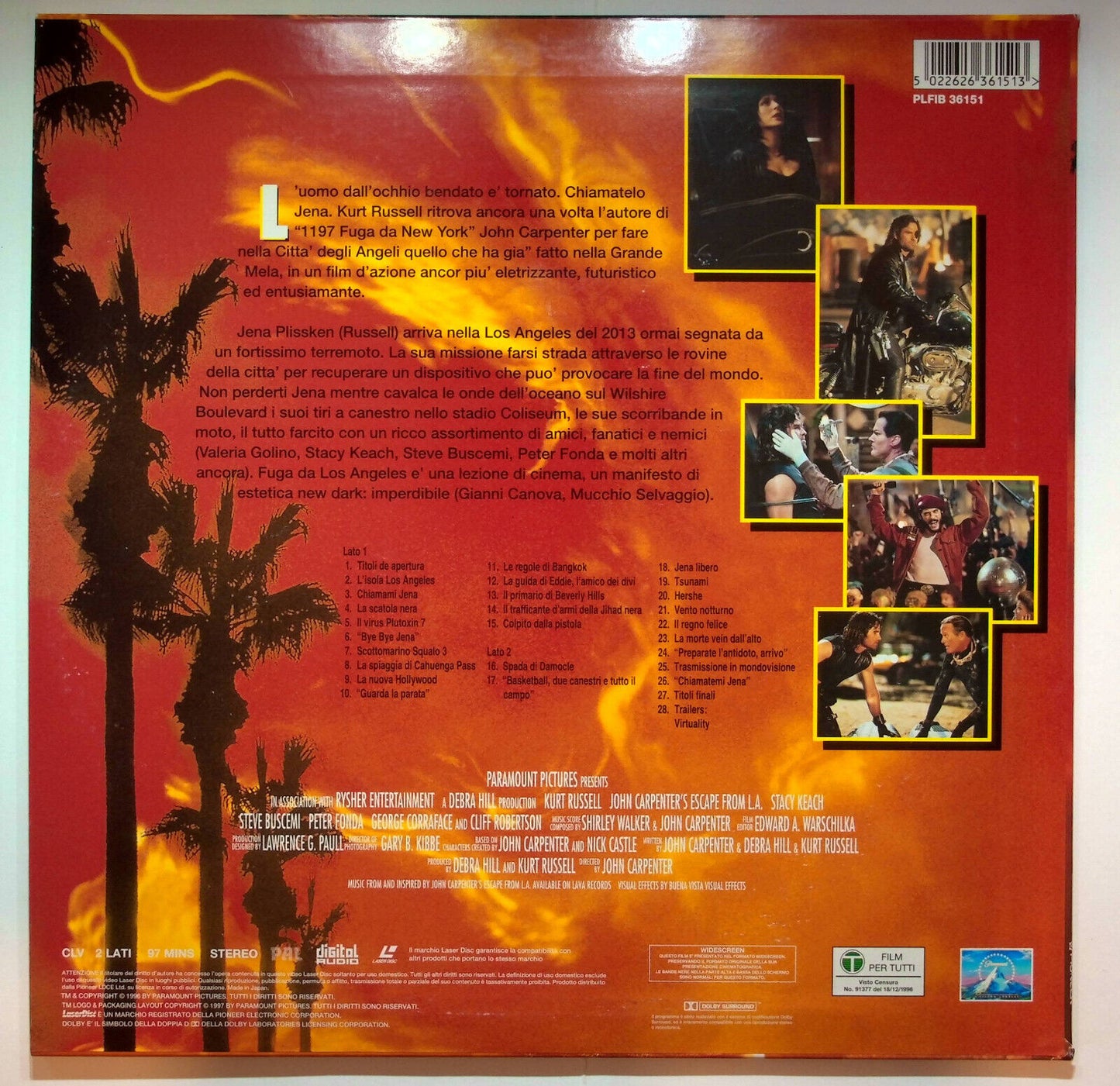 EBOND Fuga Da Los Angeles - Laser Disc Pal