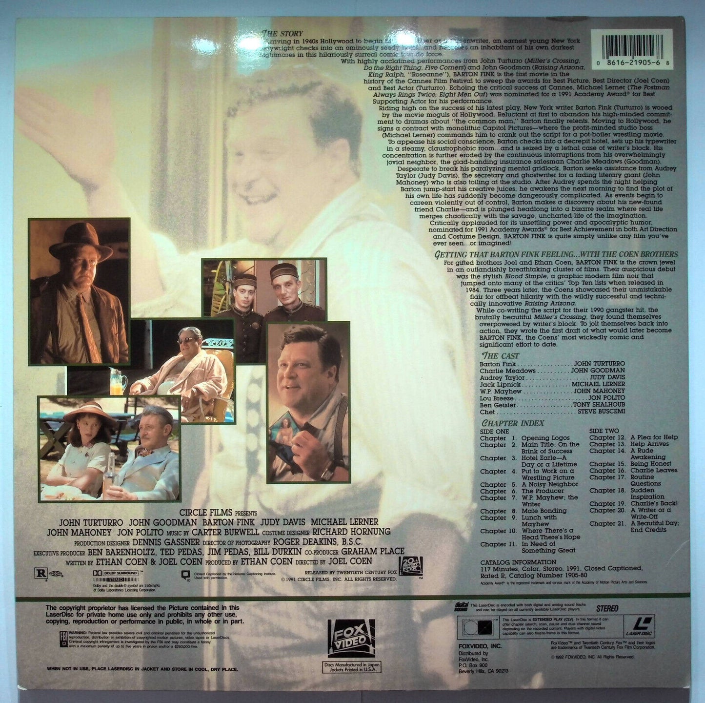 EBOND Barton Fink - Uk Laser Disc Ntsc