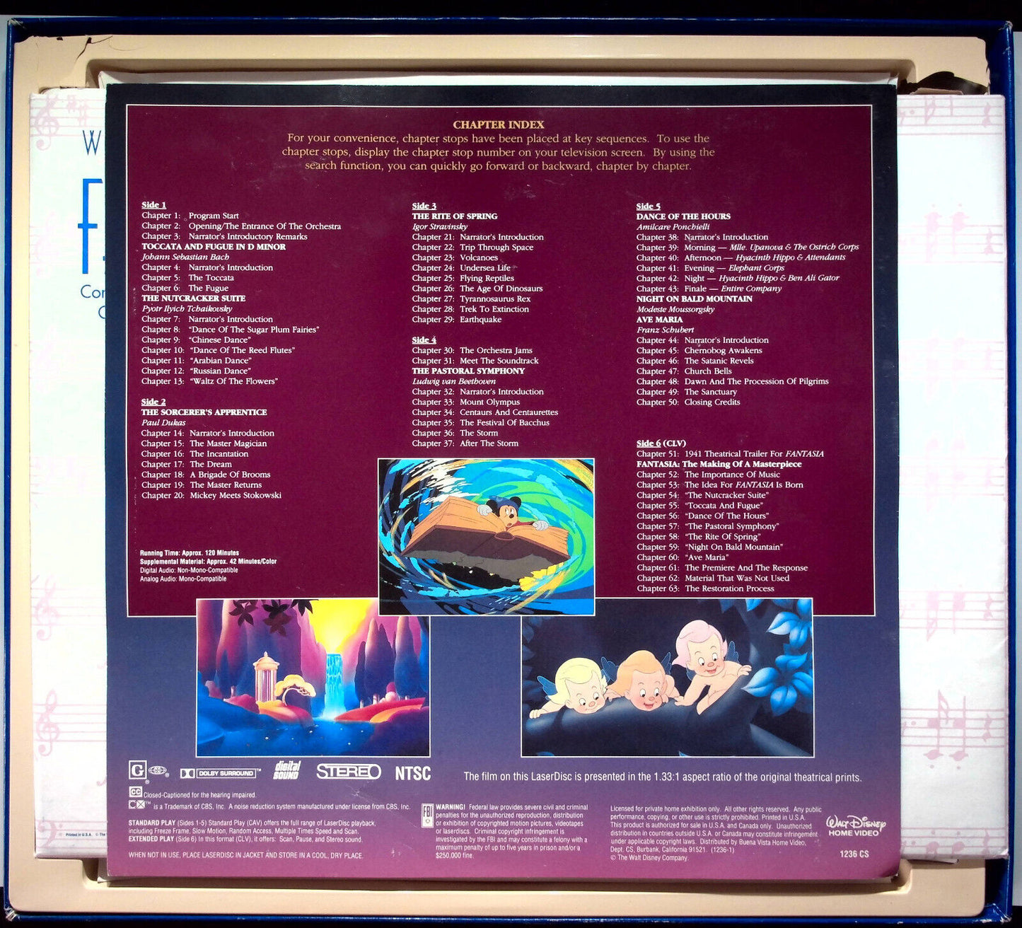 EBOND Fantasia Walt Disney's - Uk Laser Disc Ntsc