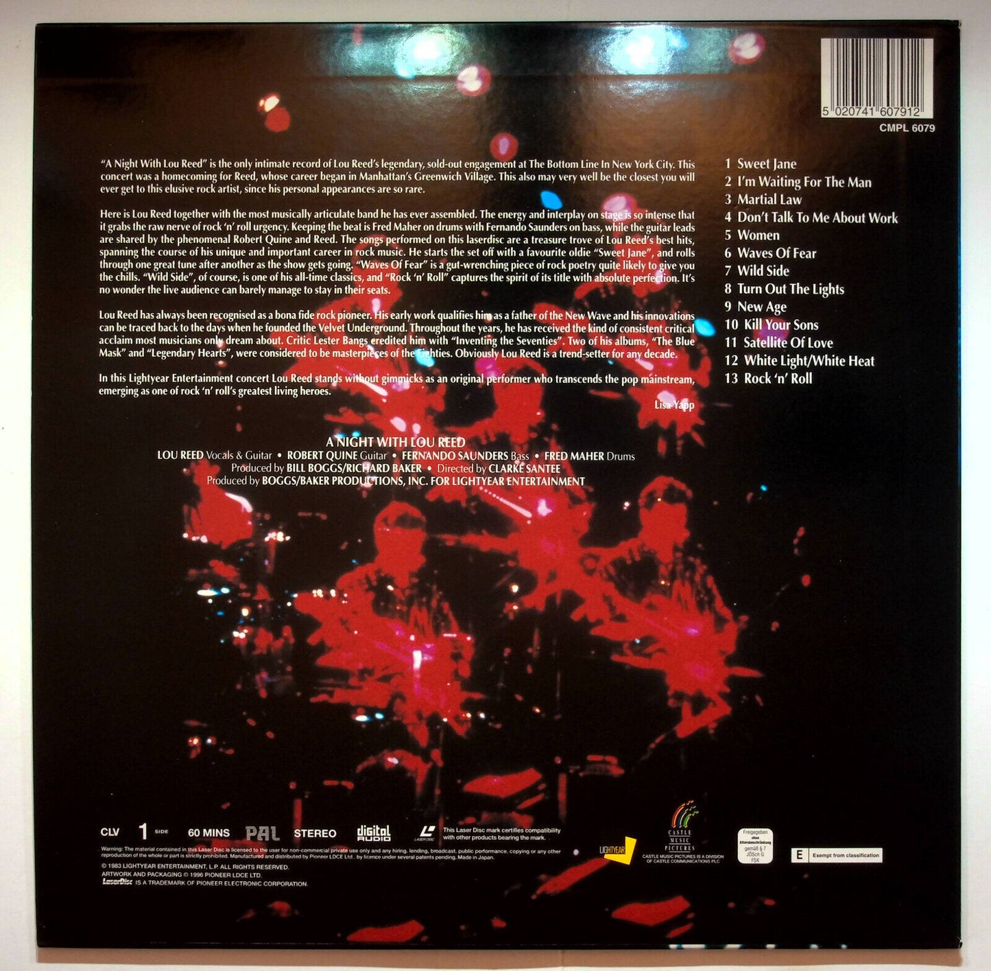 EBOND A Night With Lou Reed - Laser Disc Pal