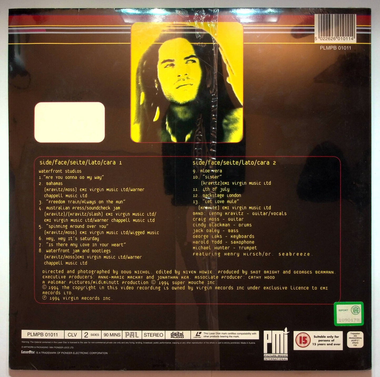 EBOND Lenny Kravitz - Alive From Planet Earth - Laser Disc Pal