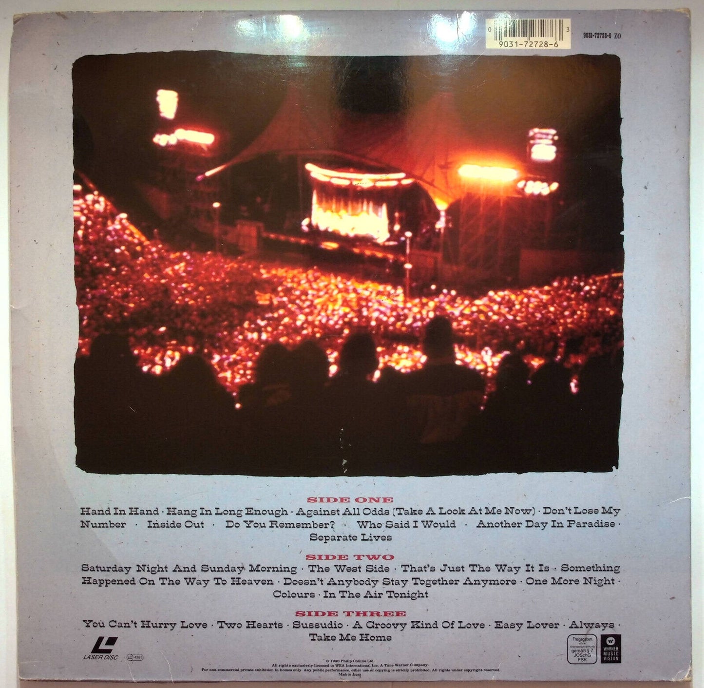 EBOND Phil Collins - Seriously Live In Berlin - Laser Disc Pal