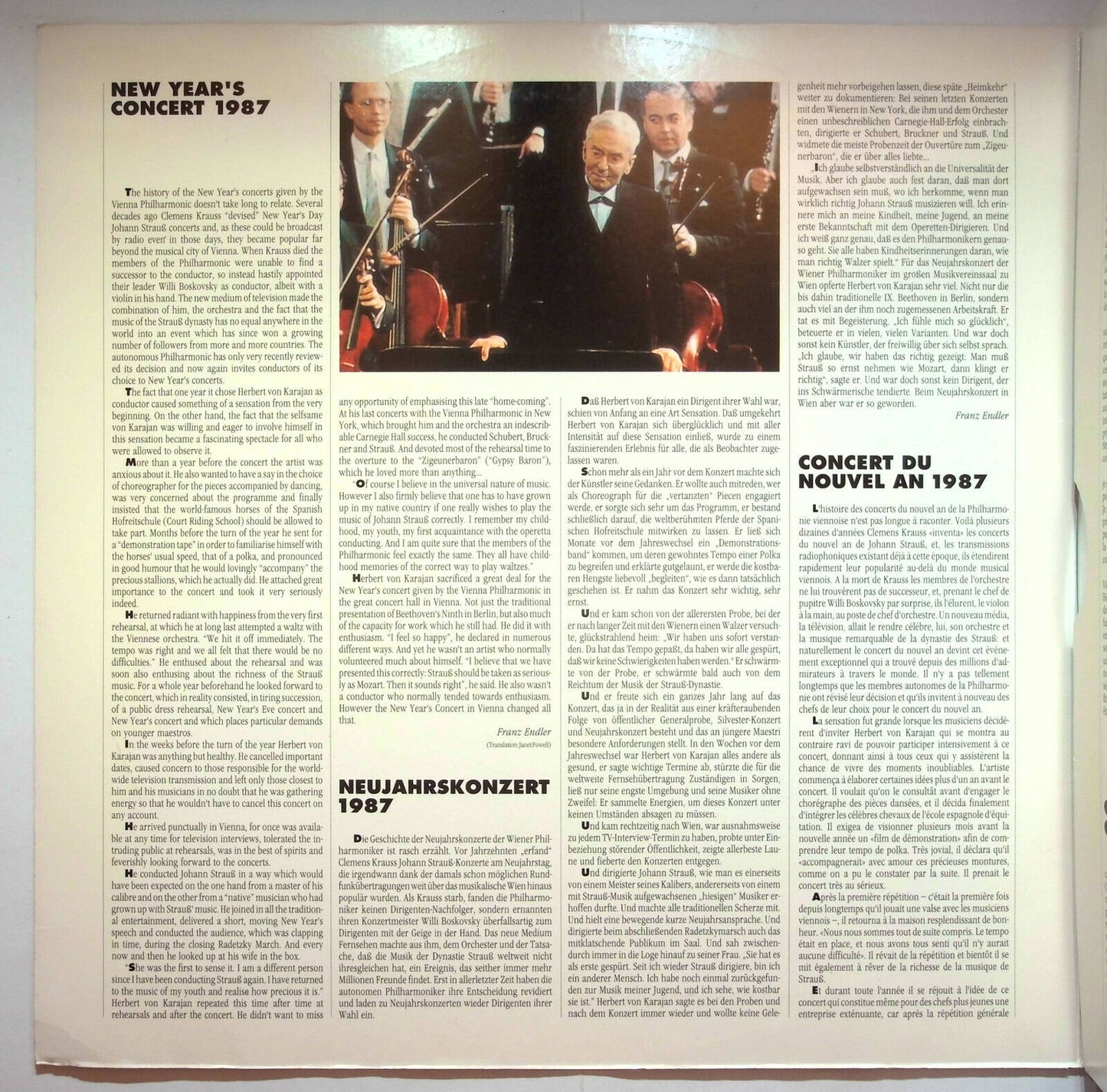EBOND New Year's Concert Vienna 1987 - Herbert Von Karajan - Laser Disc Pal