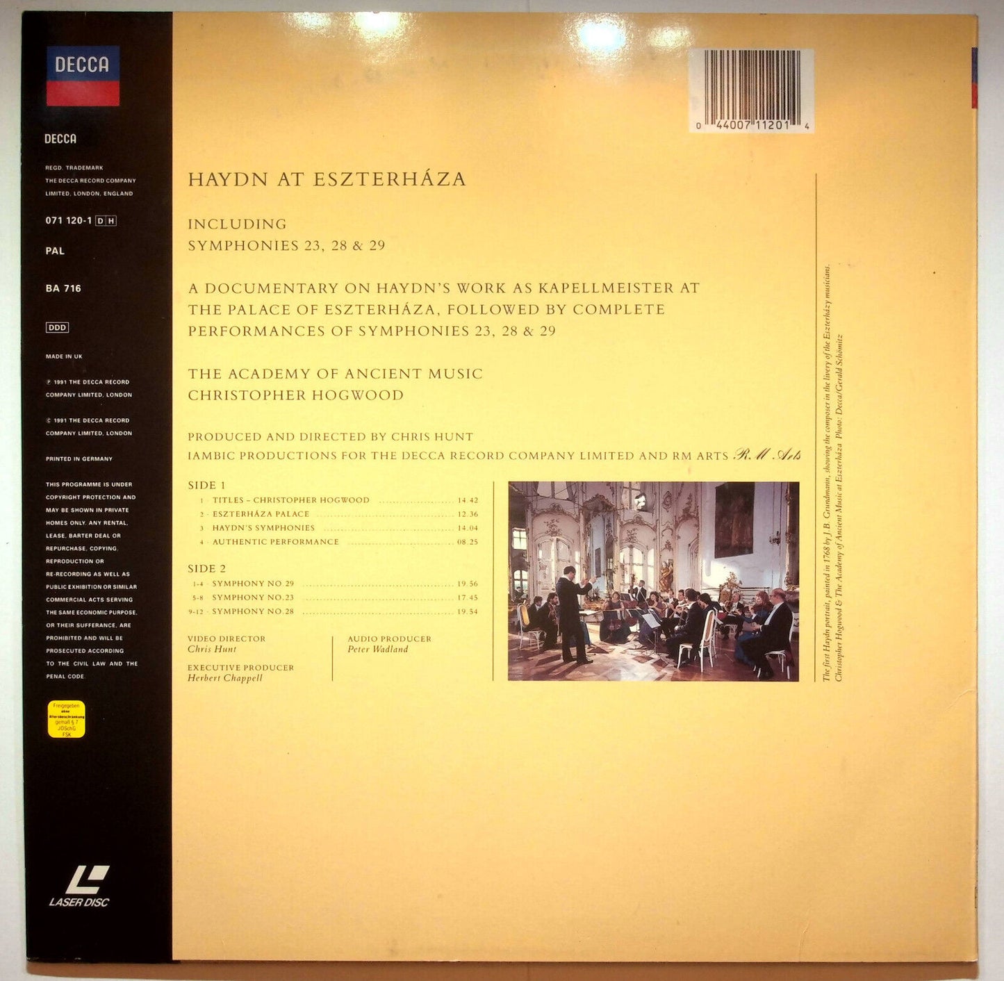 EBOND Haydn At Eszterhaza - Including Symphonies 23,28&29 - Laser Disc Pal
