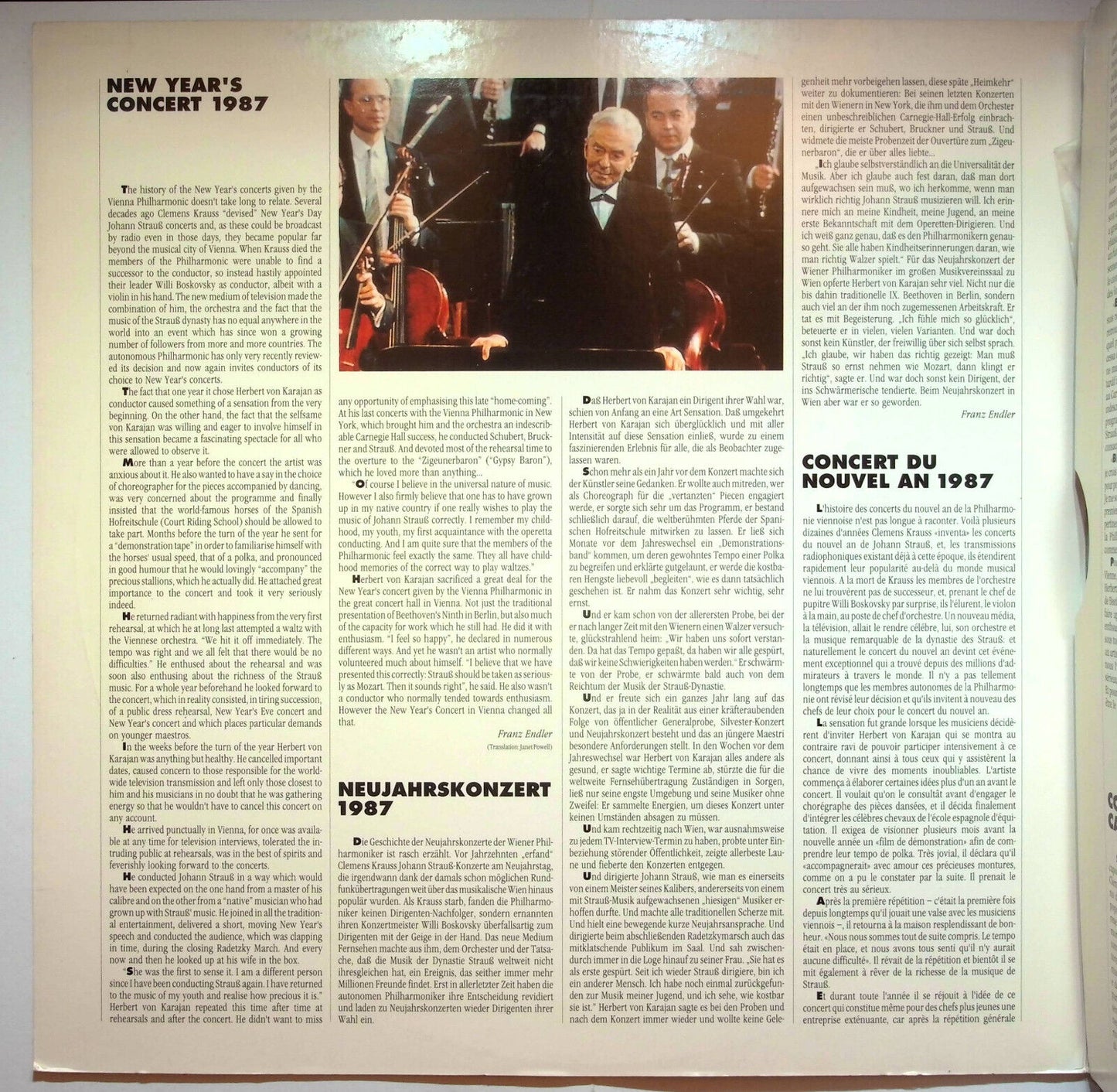 EBOND New Year's Concert Vienna 1987 - Herbert Von Karajan - Laser Disc Ntsc