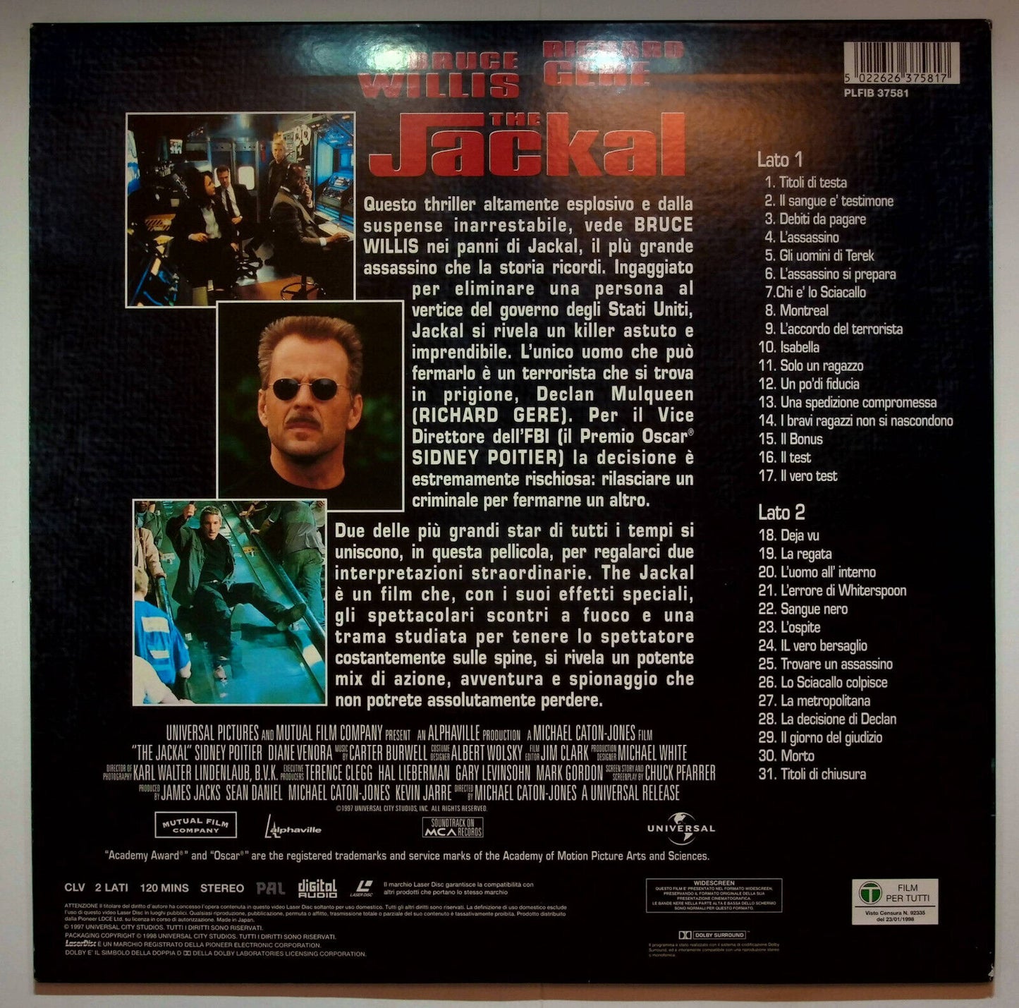 EBOND The Jackal - Laser Disc Pal