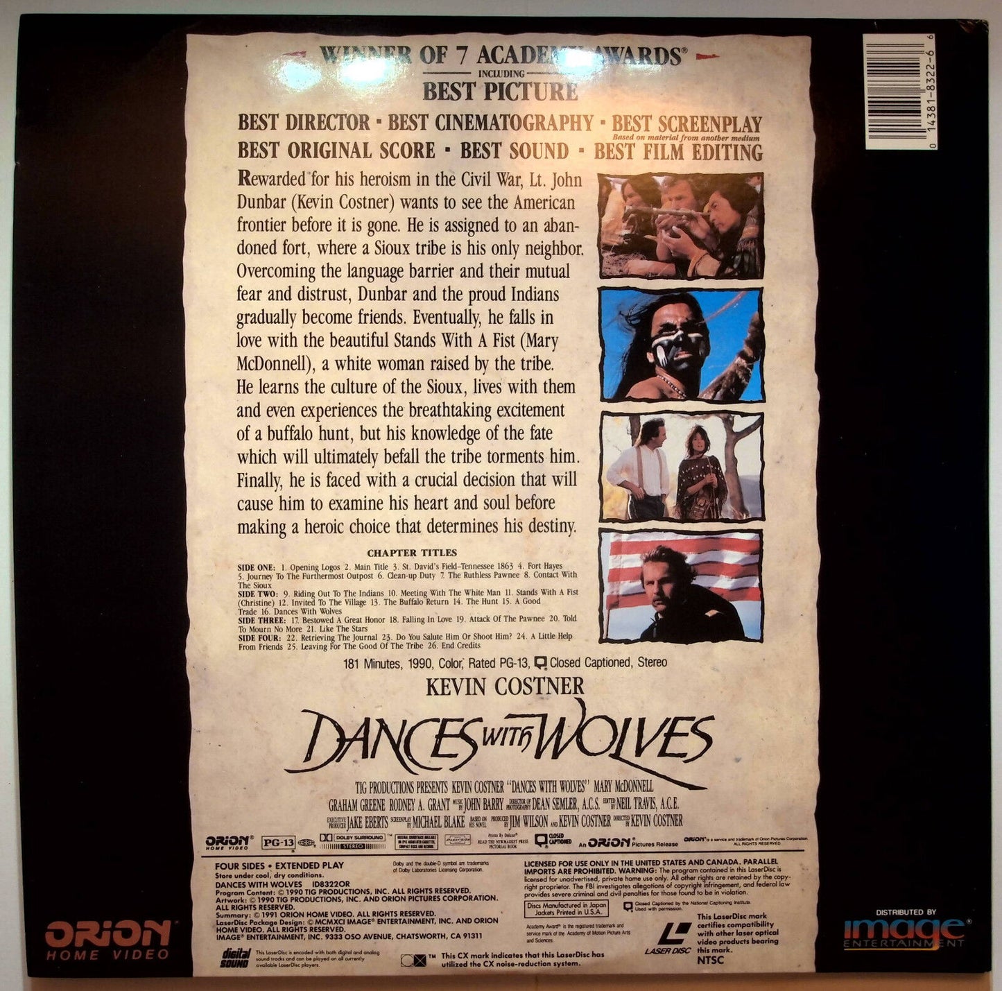 EBOND Dances With Wolves - Uk Laser Disc Ntsc